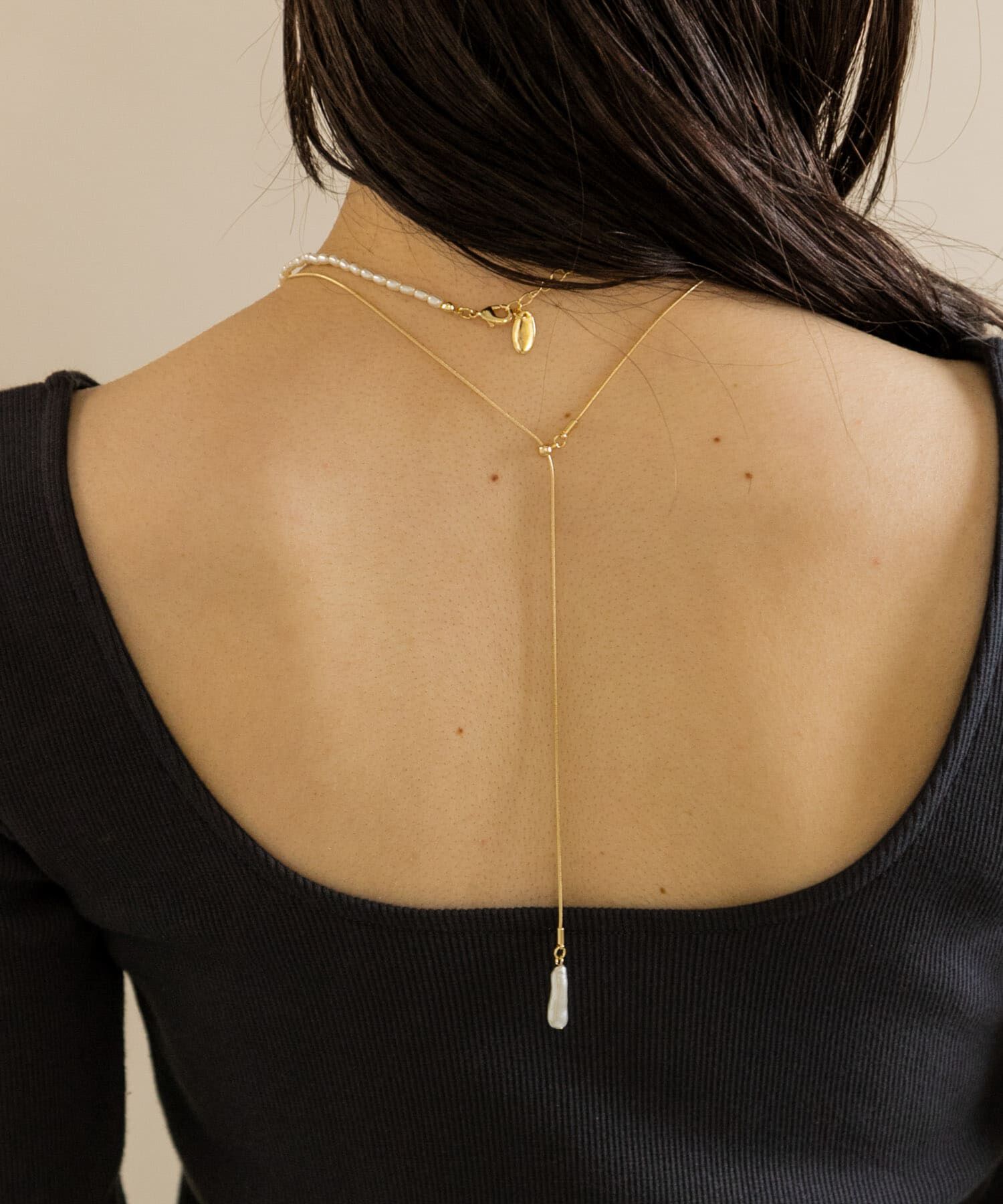 SMELLY「パールスネークチェーン2セットネックレス」|ネックレス|