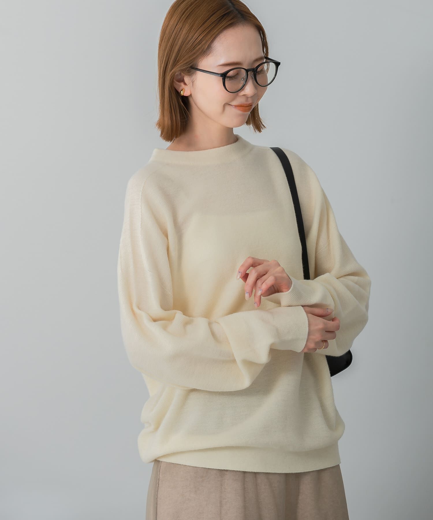 URBAN RESEARCH ROSSO「ウォッシャブルビルドネックホールニット」|ニット・セーター|