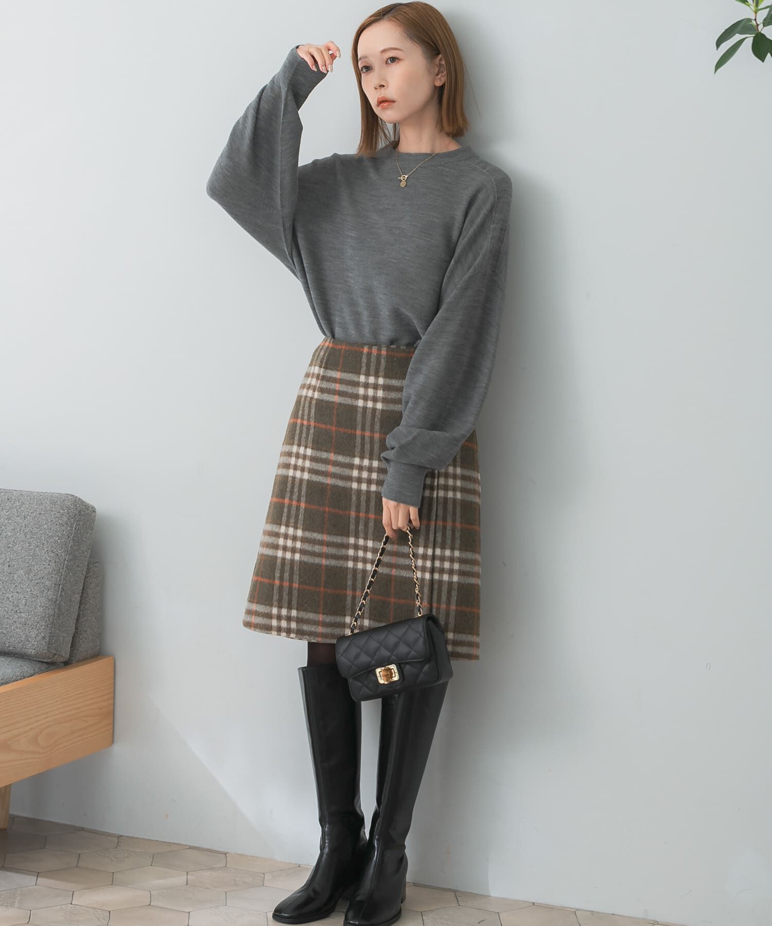 URBAN RESEARCH ROSSO「ウォッシャブルビルドネックホールニット」|ニット・セーター|