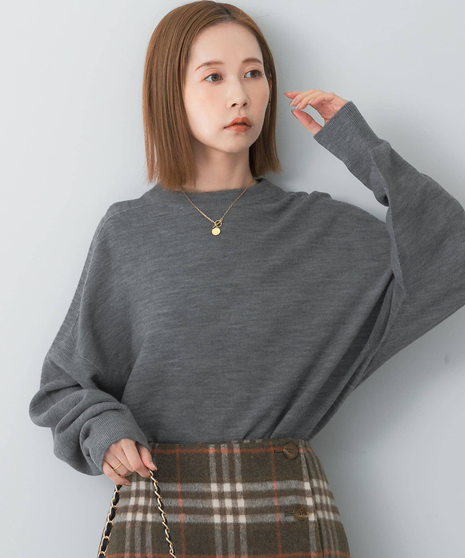 URBAN RESEARCH ROSSO「ウォッシャブルビルドネックホールニット」|ニット・セーター|