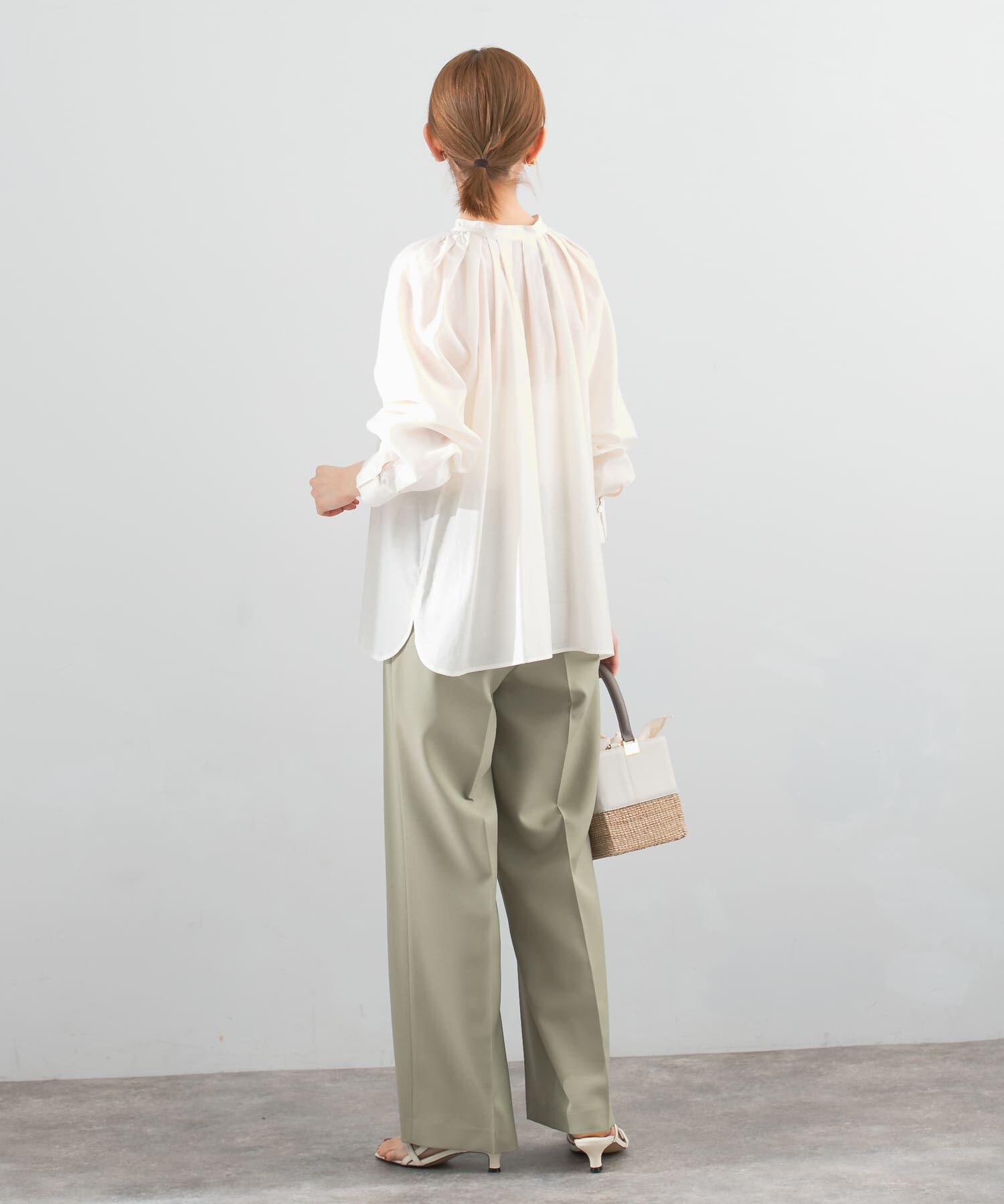 URBAN RESEARCH ROSSO「ランダムタックセミシアーブラウス」|シャツ・ブラウス|