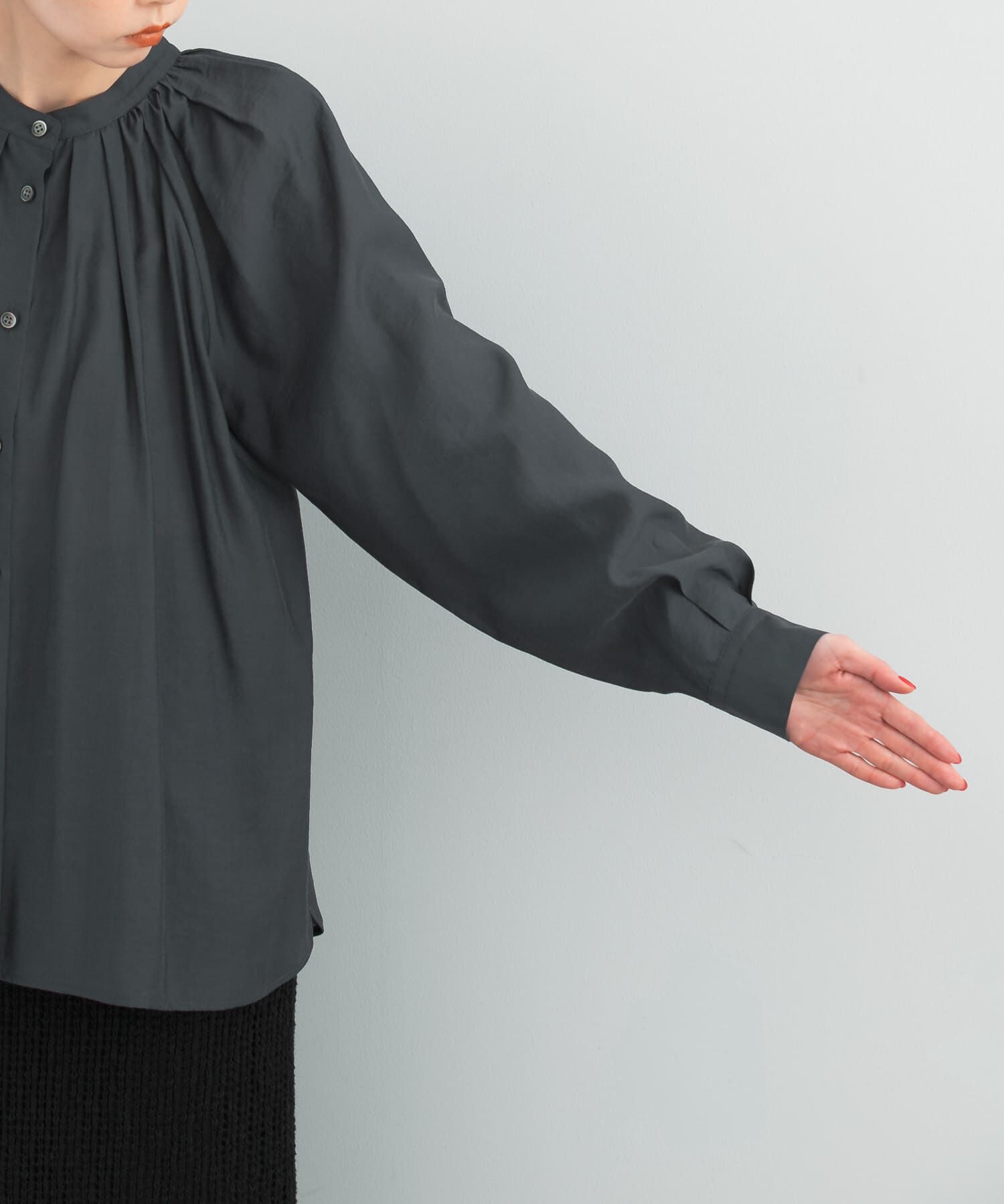 URBAN RESEARCH ROSSO「ランダムタックセミシアーブラウス」|シャツ・ブラウス|