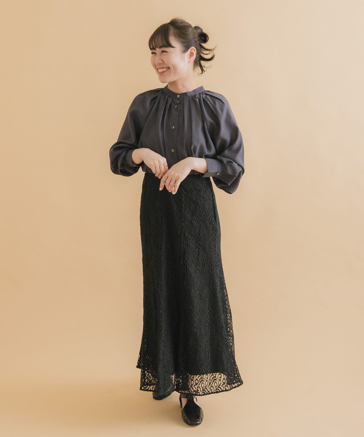 URBAN RESEARCH ROSSO「ランダムタックセミシアーブラウス」|シャツ・ブラウス|