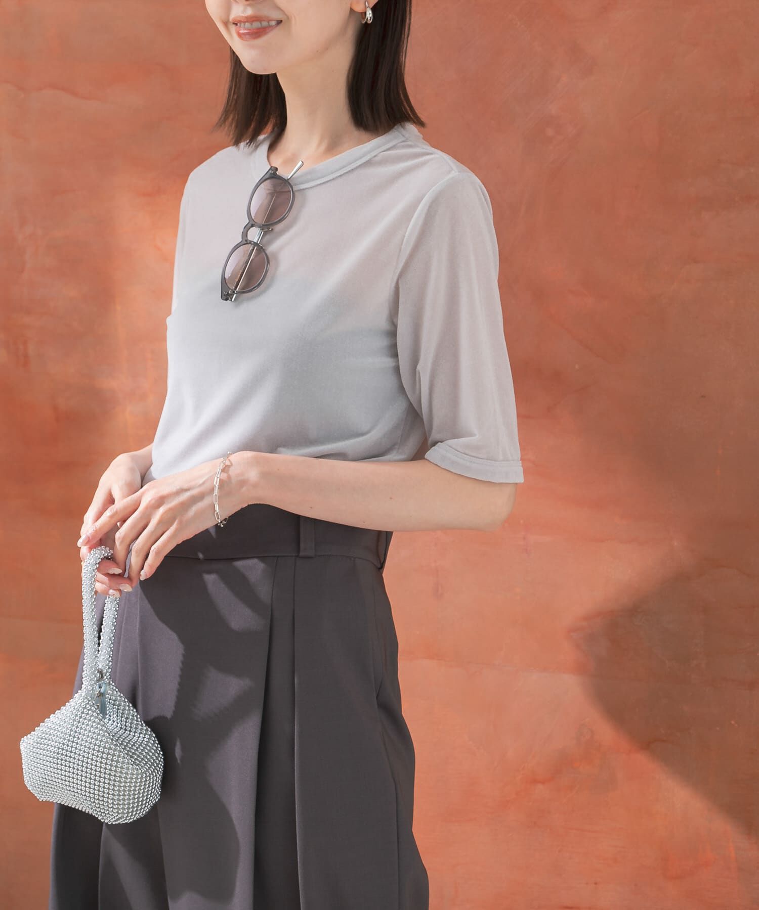 URBAN RESEARCH ROSSO「シアーベロアTシャツ」|Tシャツ・カットソー|