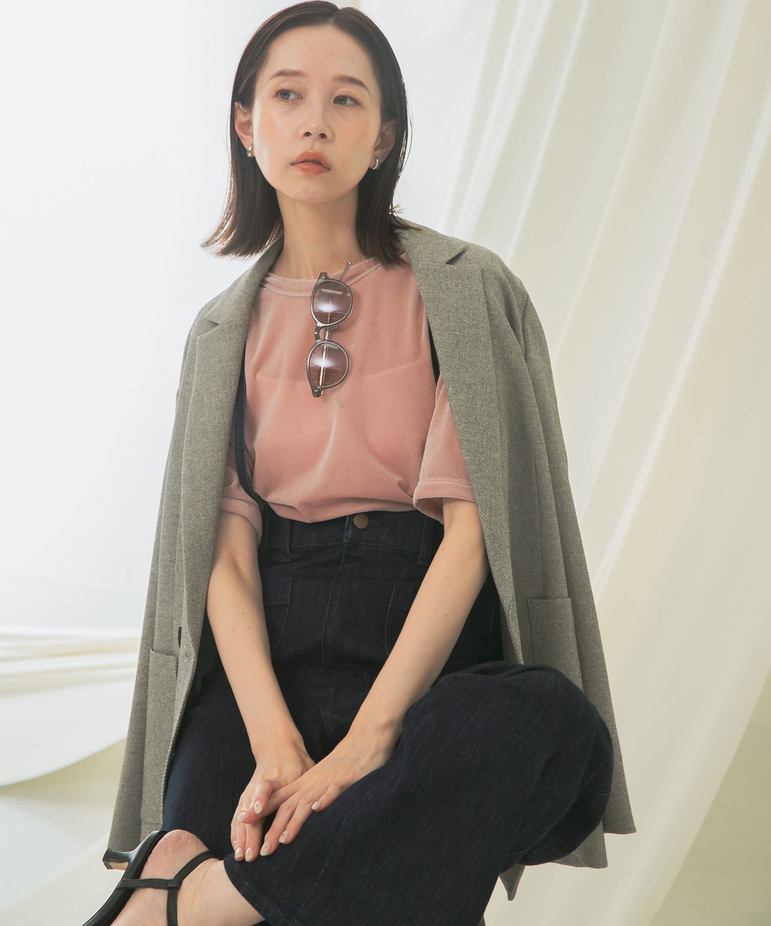 URBAN RESEARCH ROSSO「シアーベロアTシャツ」|Tシャツ・カットソー|