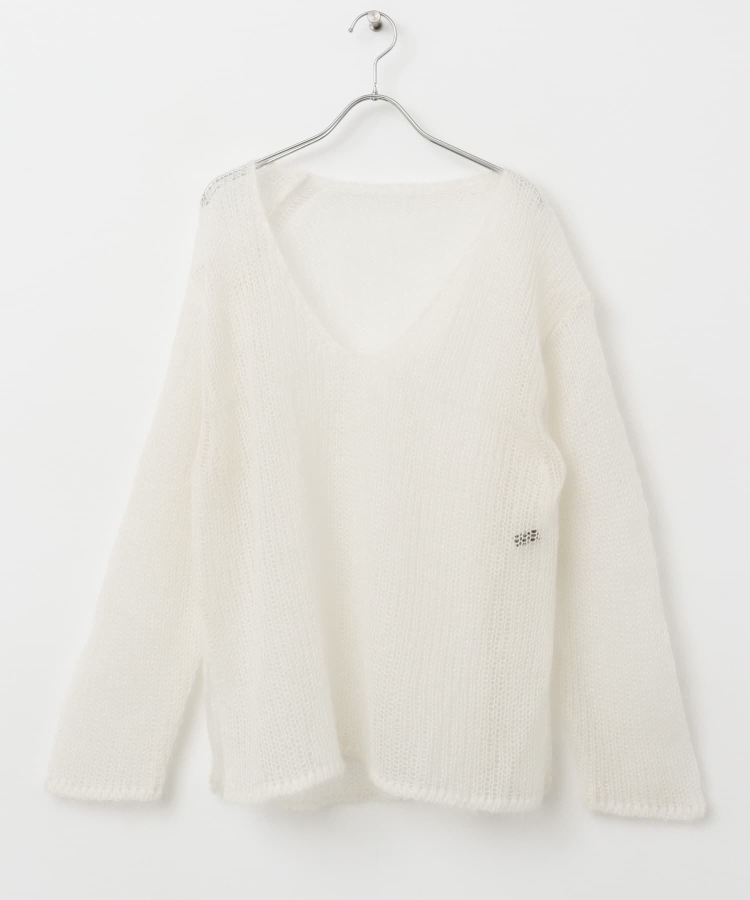 URBAN RESEARCH ROSSO「シアーモヘアVネックプルオーバー」|ニット・セーター|