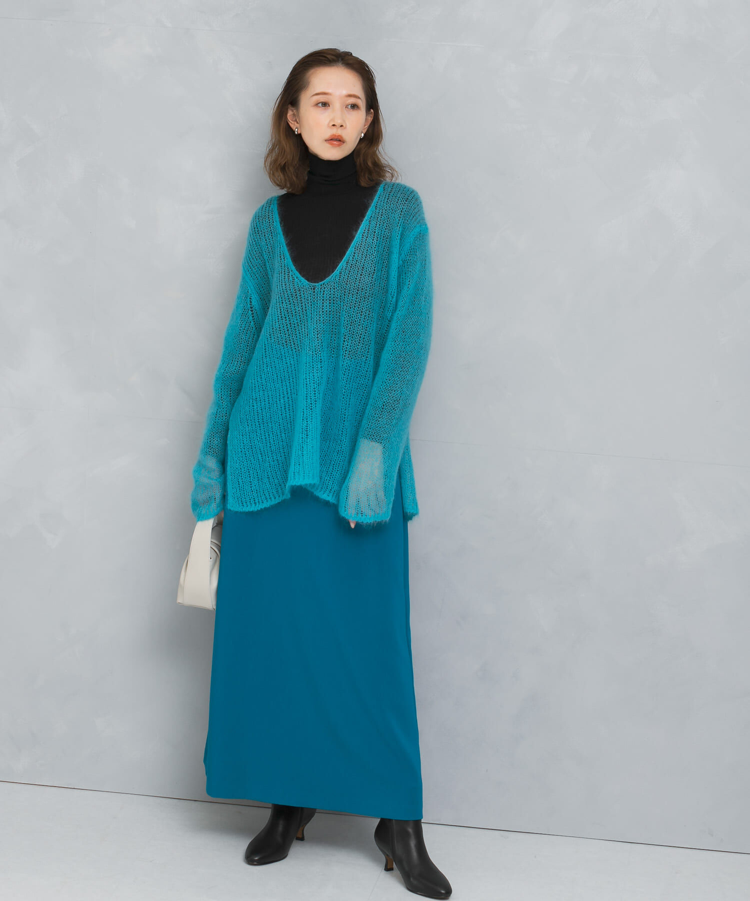 URBAN RESEARCH ROSSO「シアーモヘアVネックプルオーバー」|ニット・セーター|