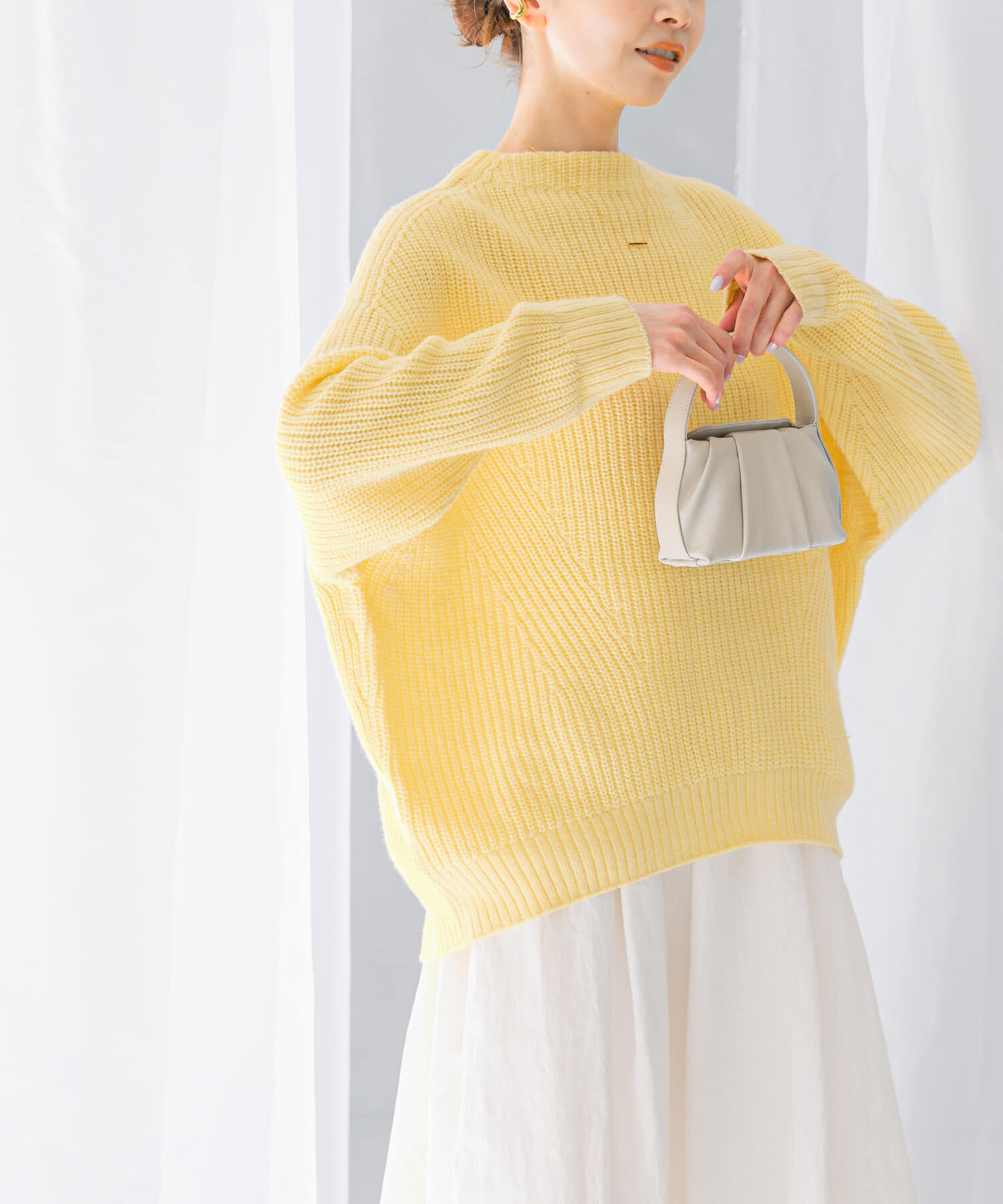 URBAN RESEARCH ROSSO「ボートネックバックスリット畦ニット」|ニット・セーター|