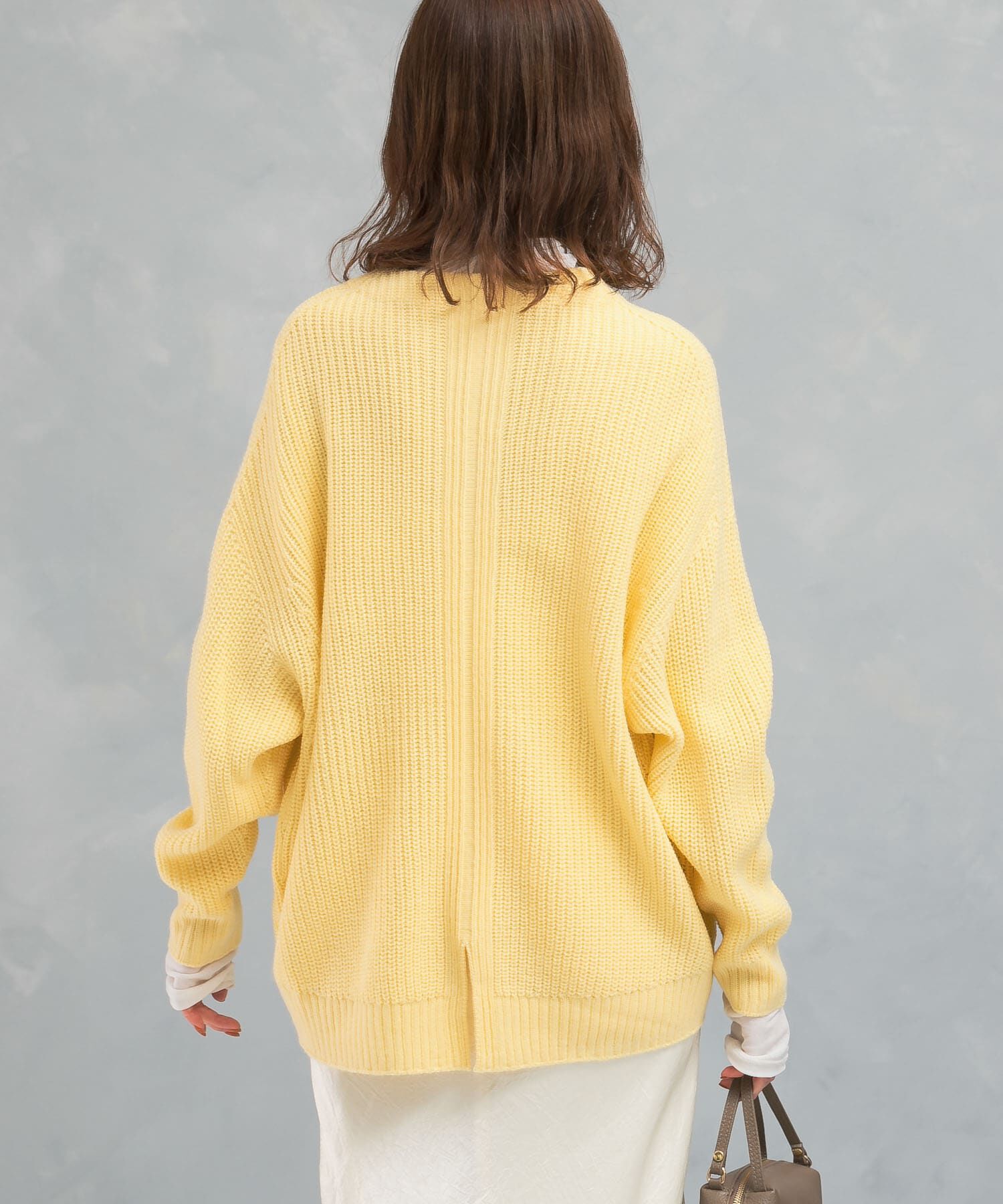 URBAN RESEARCH ROSSO「ボートネックバックスリット畦ニット」|ニット・セーター|