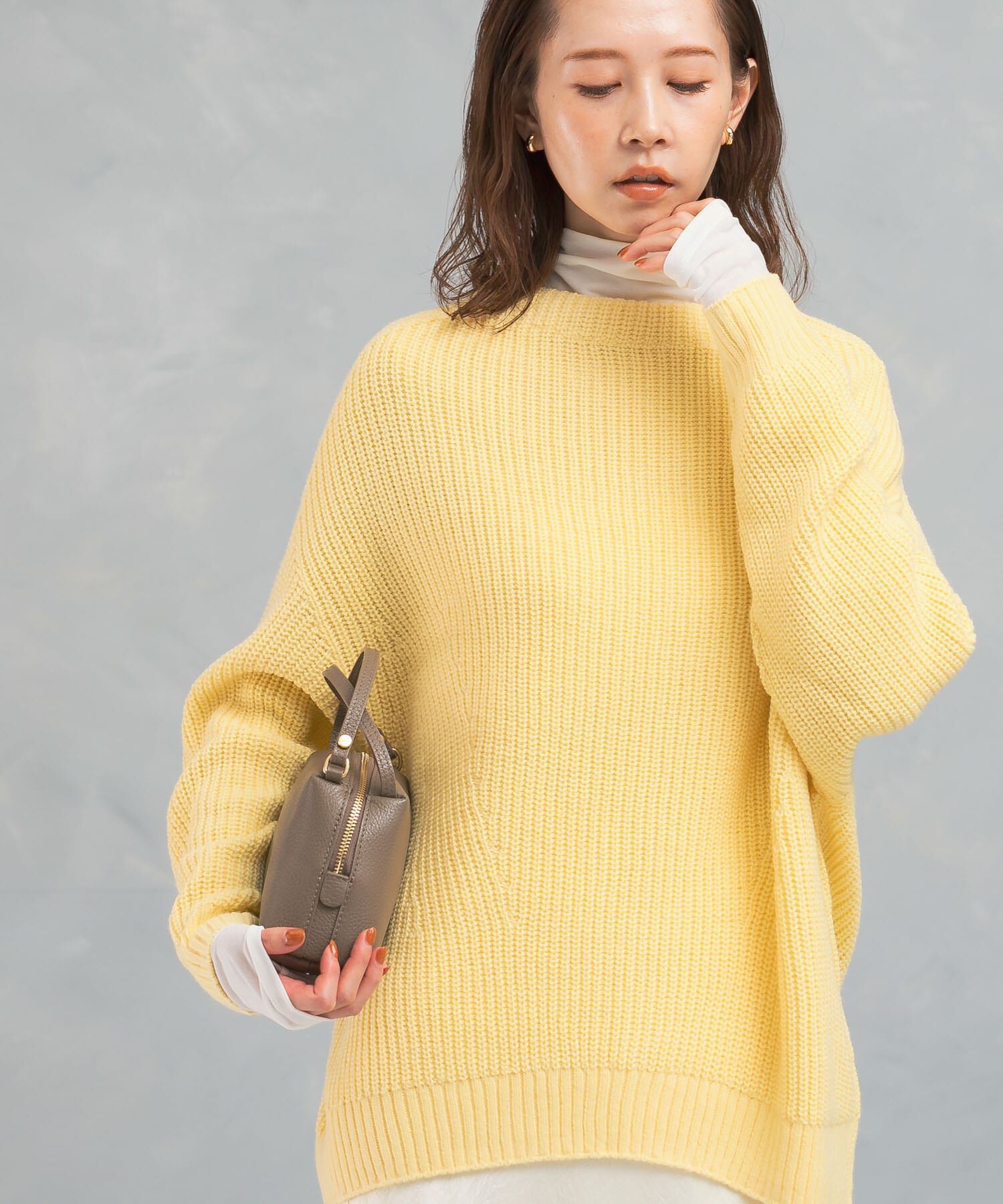 URBAN RESEARCH ROSSO「ボートネックバックスリット畦ニット」|ニット・セーター|