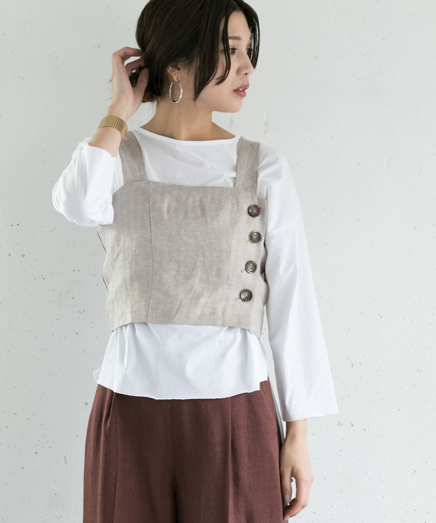 URBAN RESEARCH ROSSO「ミックスヘリンボーンビスチェ&there4;」|その他|