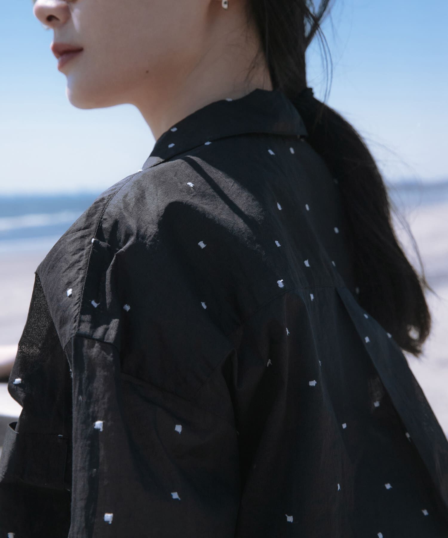 URBAN RESEARCH「new basic　オーガンジードットオープンカラーシャツ」|シャツ・ブラウス|