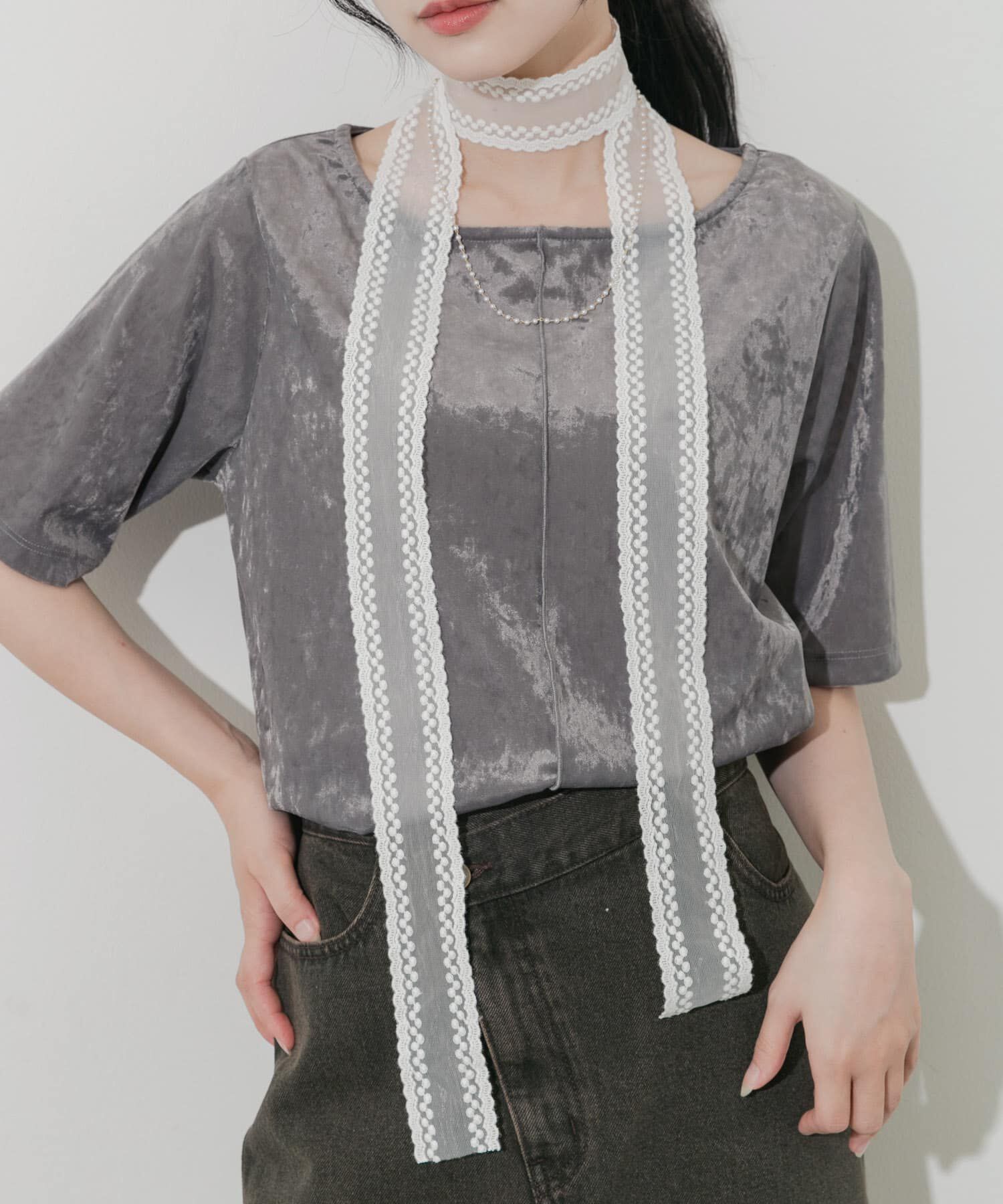 SMELLY「マルチレースセットネックレスA」|ネックレス|