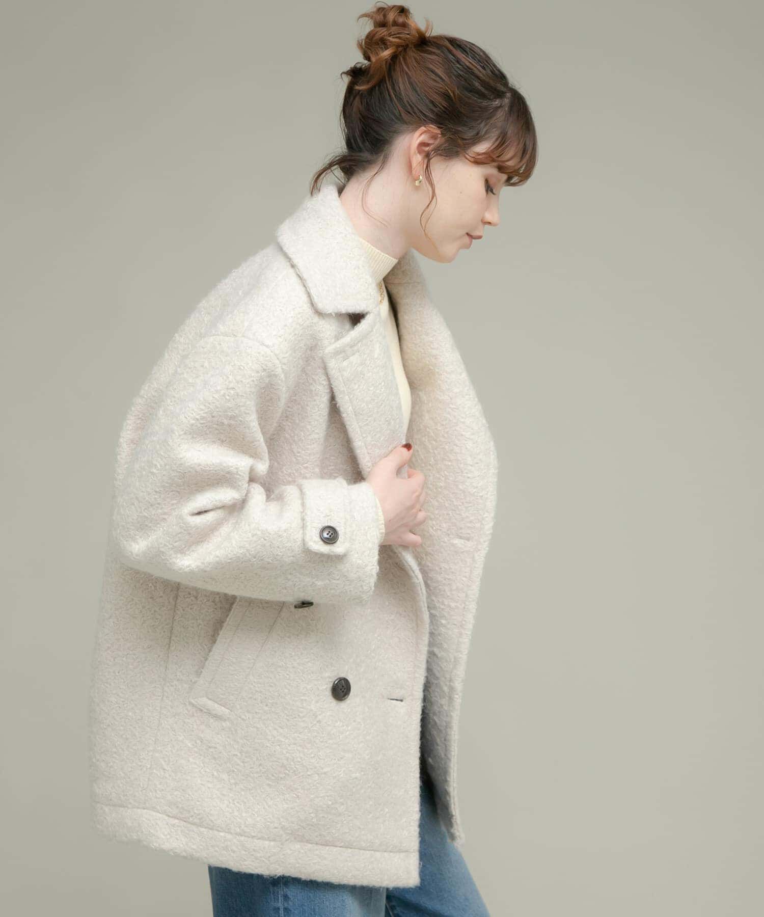 Sonny Label 「ウールライクカーリーシャギーコクーンコート」|ノーカラーコート|