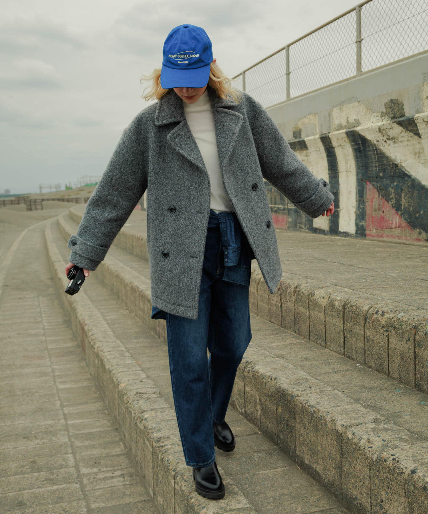 Sonny Label 「ウールライクカーリーシャギーコクーンコート」|ノーカラーコート|