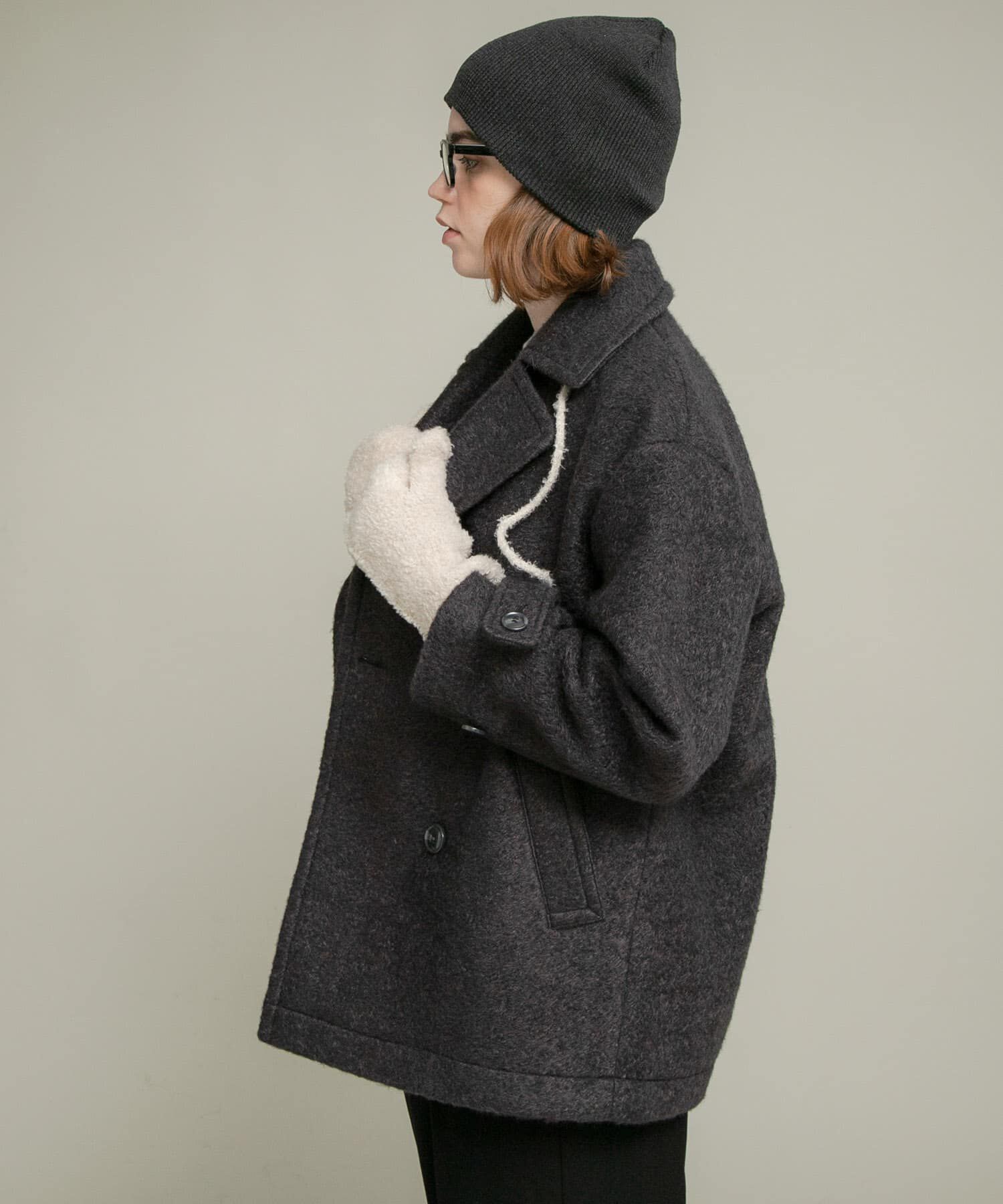 Sonny Label 「ウールライクカーリーシャギーコクーンコート」|ノーカラーコート|