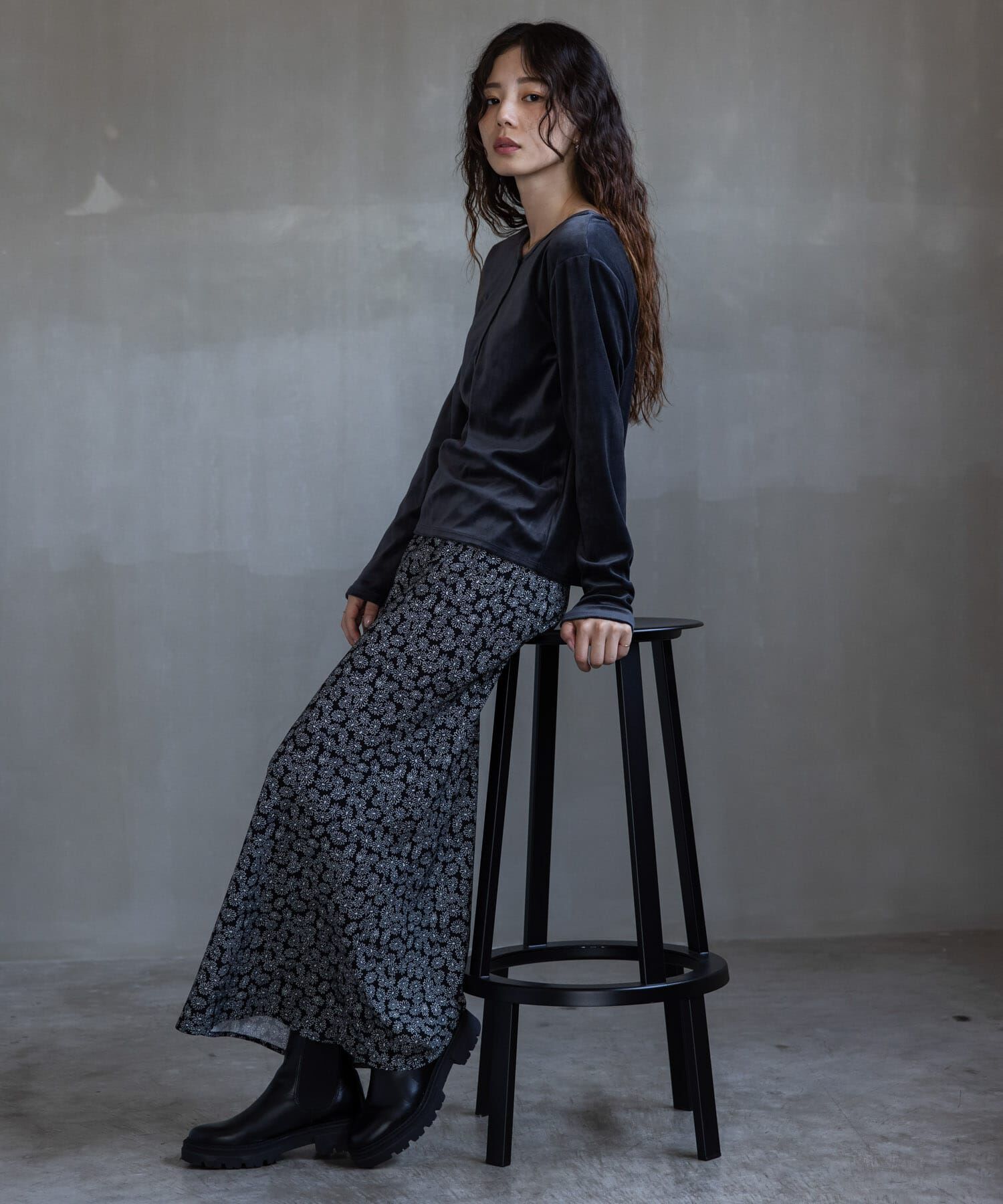 Sonny Label 「『UR TECH』ベロアヘンリーネックプルオーバー」|Tシャツ・カットソー|