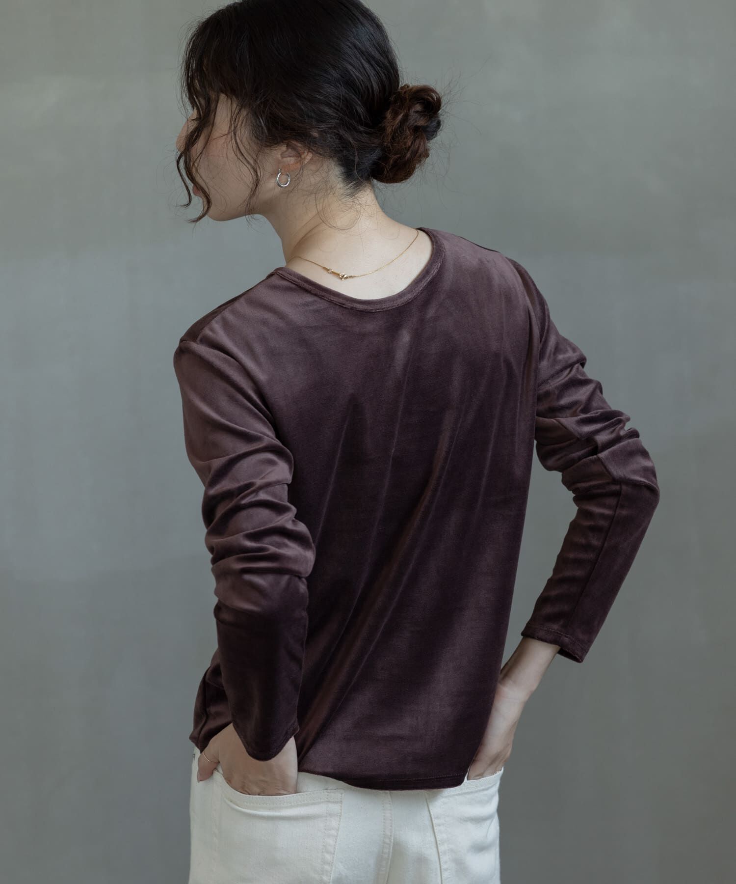 Sonny Label 「『UR TECH』ベロアヘンリーネックプルオーバー」|Tシャツ・カットソー|