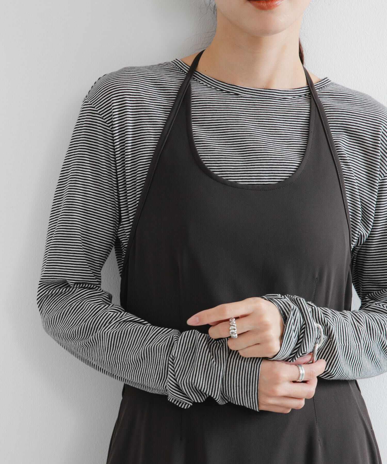 URBAN RESEARCH「ウールコットンロングスリーブカットソー」|Tシャツ・カットソー|ブラック系その他