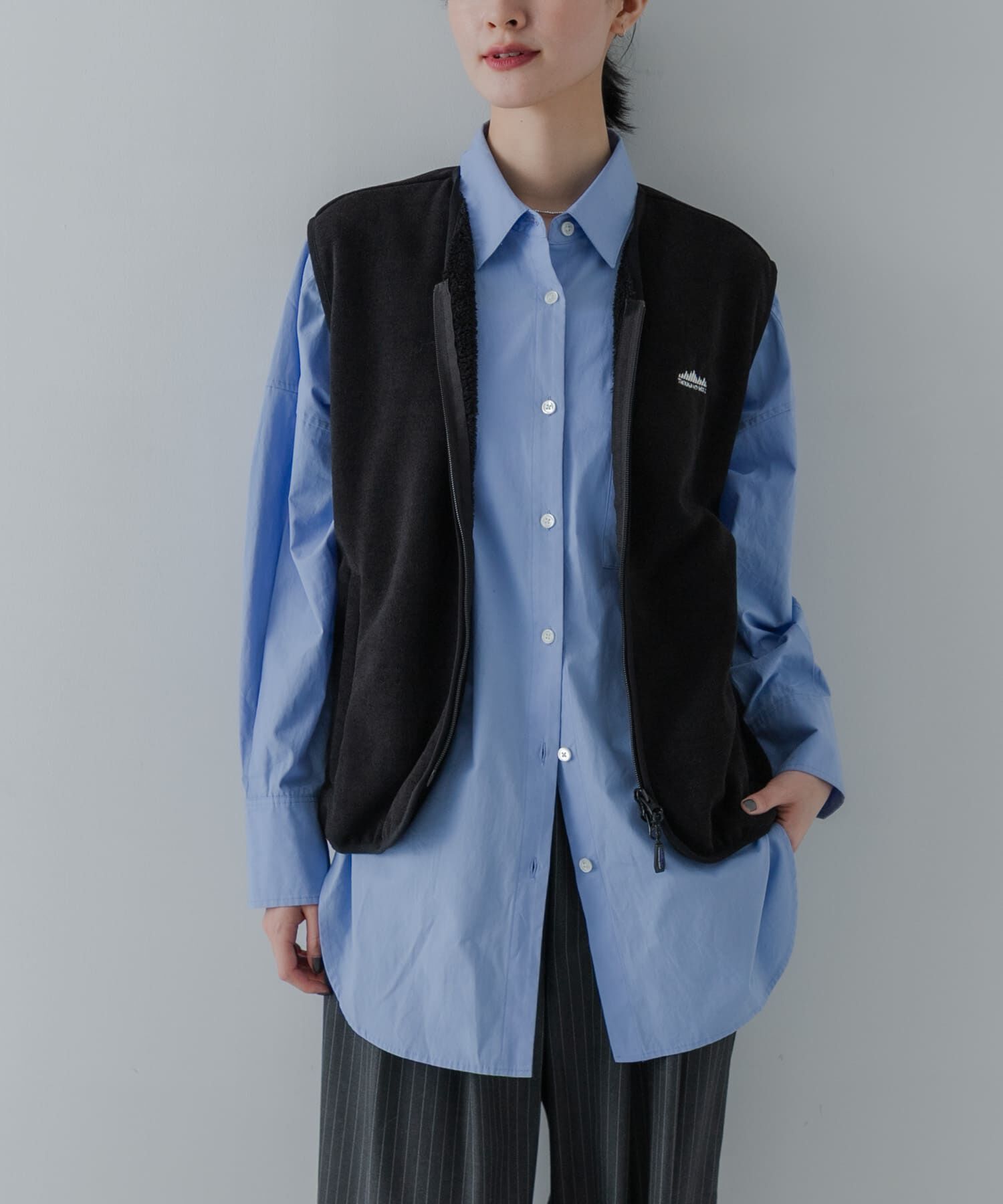 URBAN RESEARCH「『別注』THOUSAND MILE&times;URBAN RESEARCH　KNIT FREECE ZIP VEST」|ベスト・ジレ|