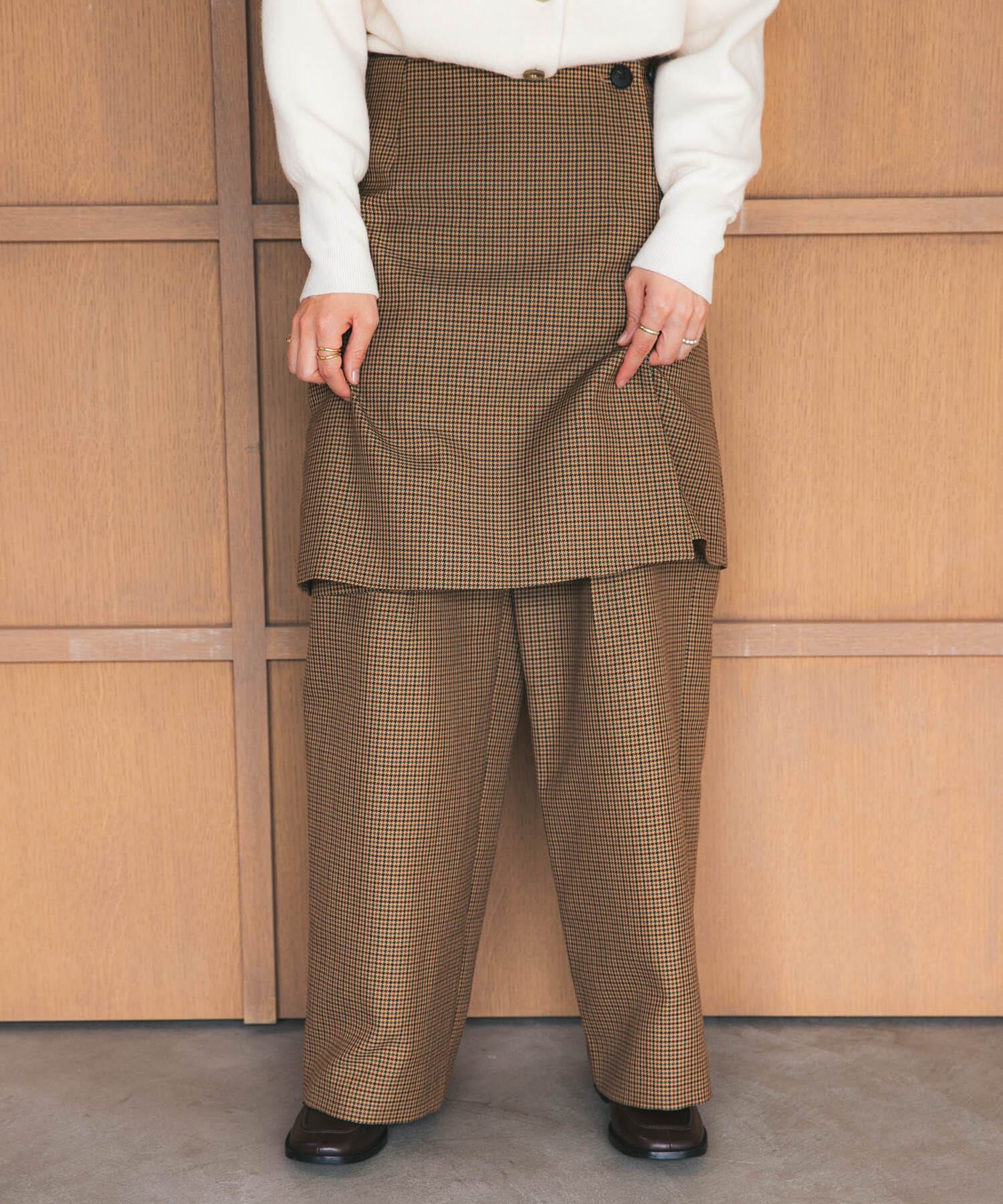 URBAN RESEARCH「ウールブレンドチェックワイドパンツ」|その他|