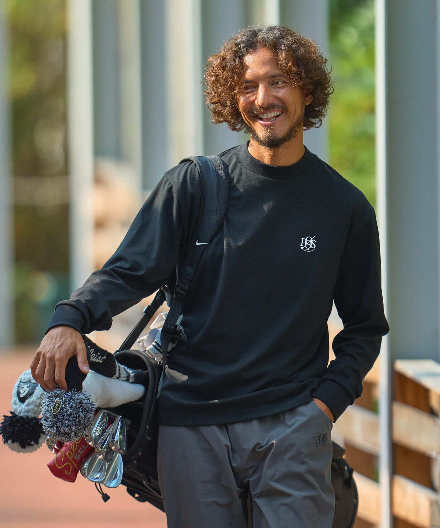 Sonny Label 「OOPS　機能付きモックネックロングTシャツ」|Tシャツ・カットソー|ブラック