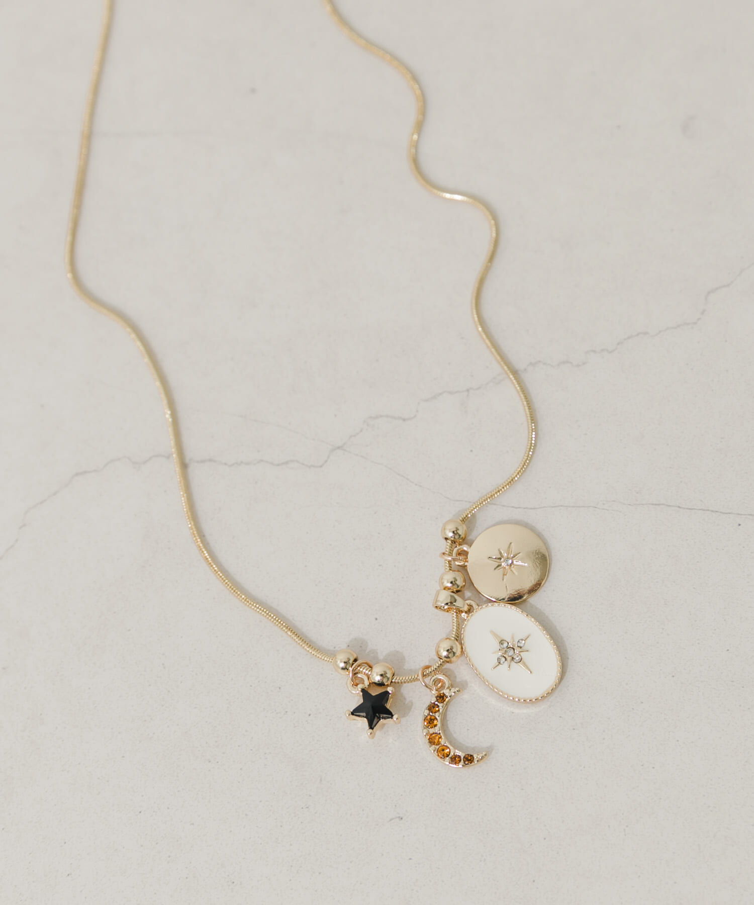 SMELLY「スパークルマルチチャームネックレス」|ネックレス|