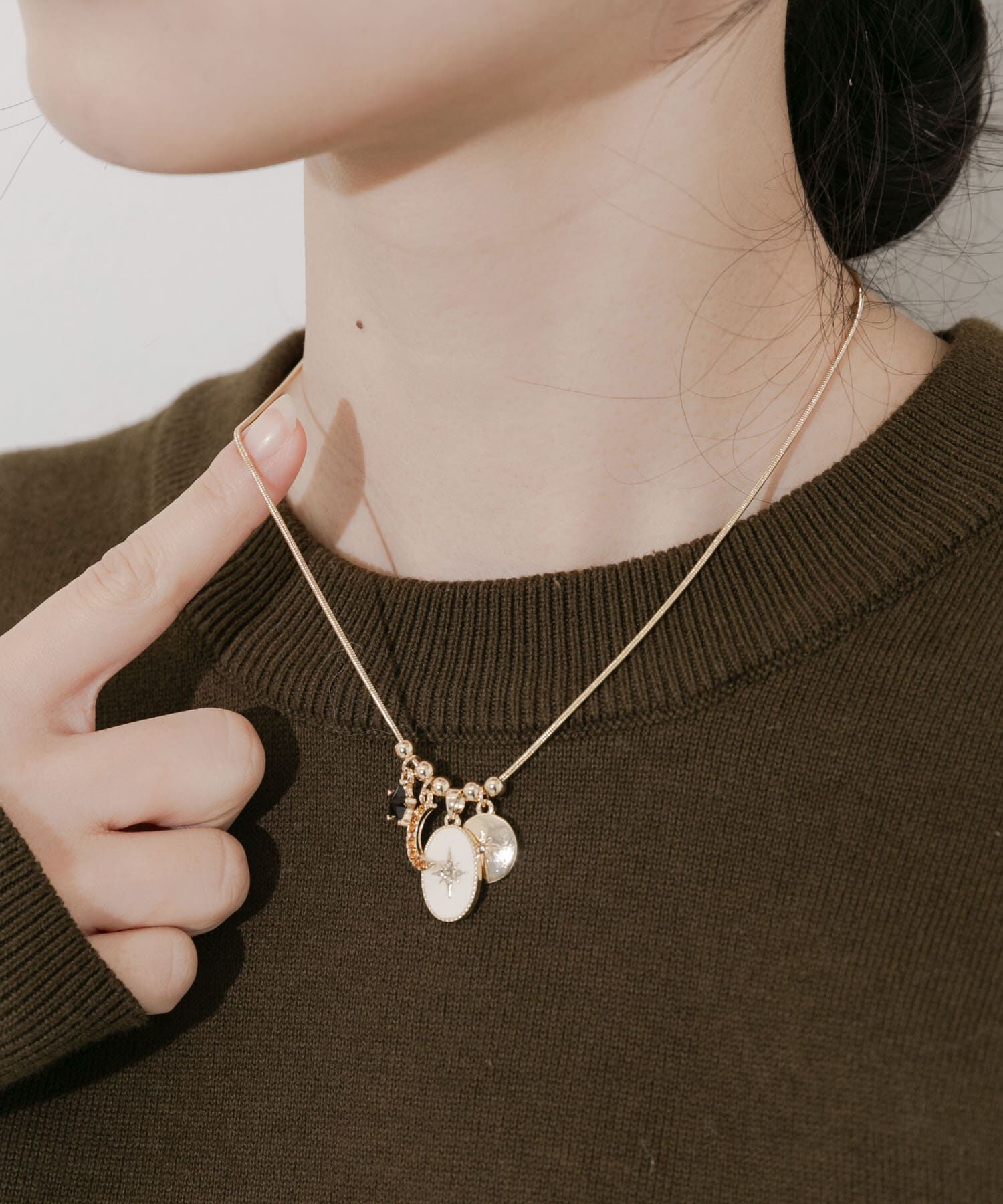 SMELLY「スパークルマルチチャームネックレス」|ネックレス|