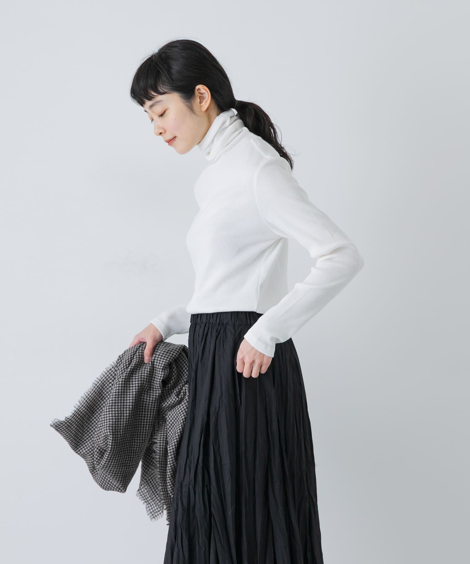 かぐれ「コットンウールテレコタートルカットソー」|Tシャツ・カットソー|