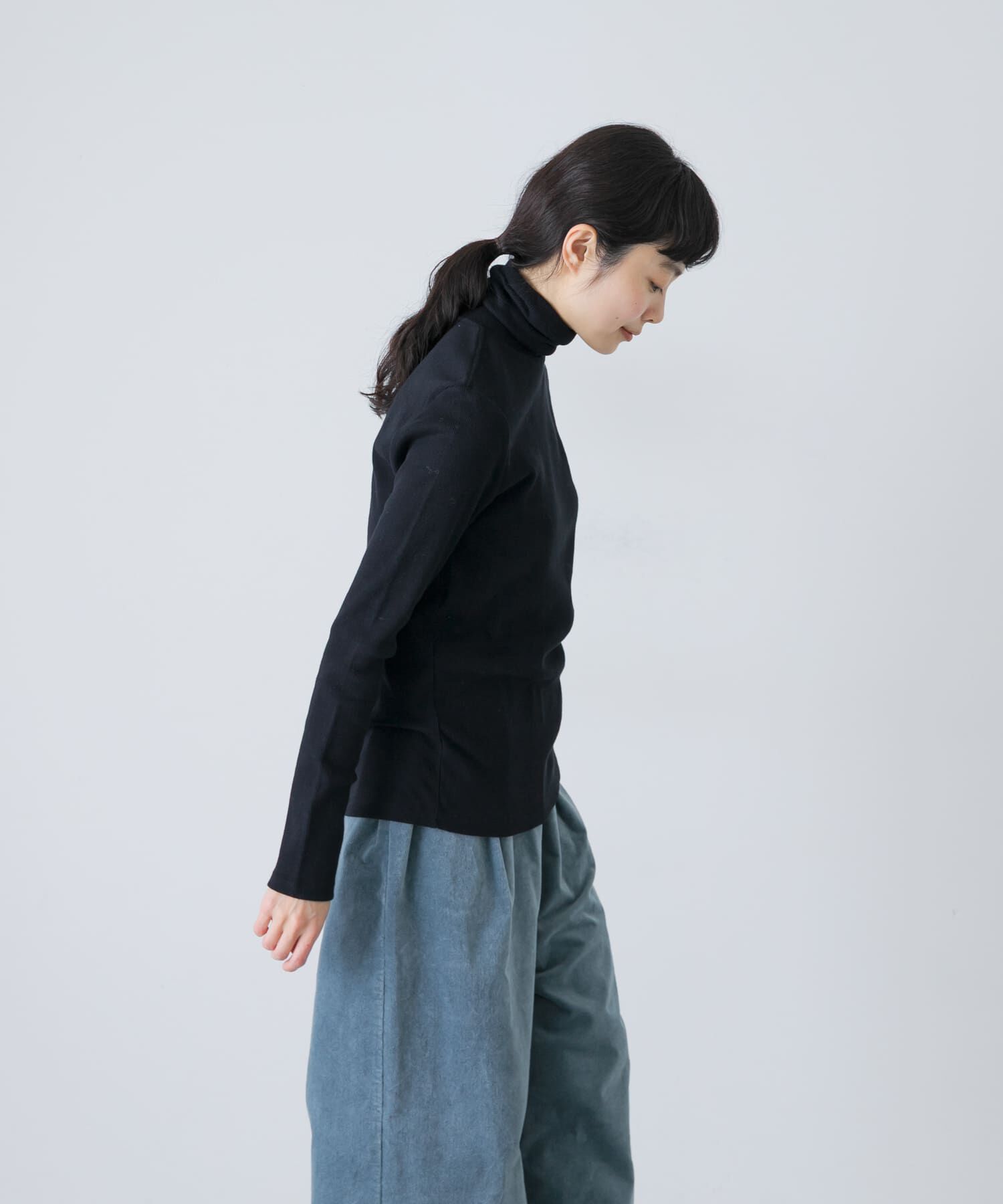 かぐれ「コットンウールテレコタートルカットソー」|Tシャツ・カットソー|