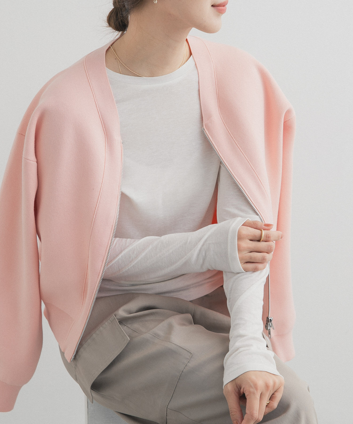 URBAN RESEARCH DOORS「リネン混シアーロングスリーブTシャツ」|Tシャツ・カットソー|