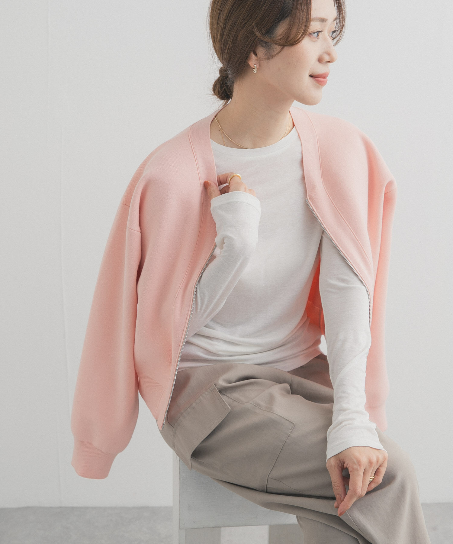 URBAN RESEARCH DOORS「リネン混シアーロングスリーブTシャツ」|Tシャツ・カットソー|