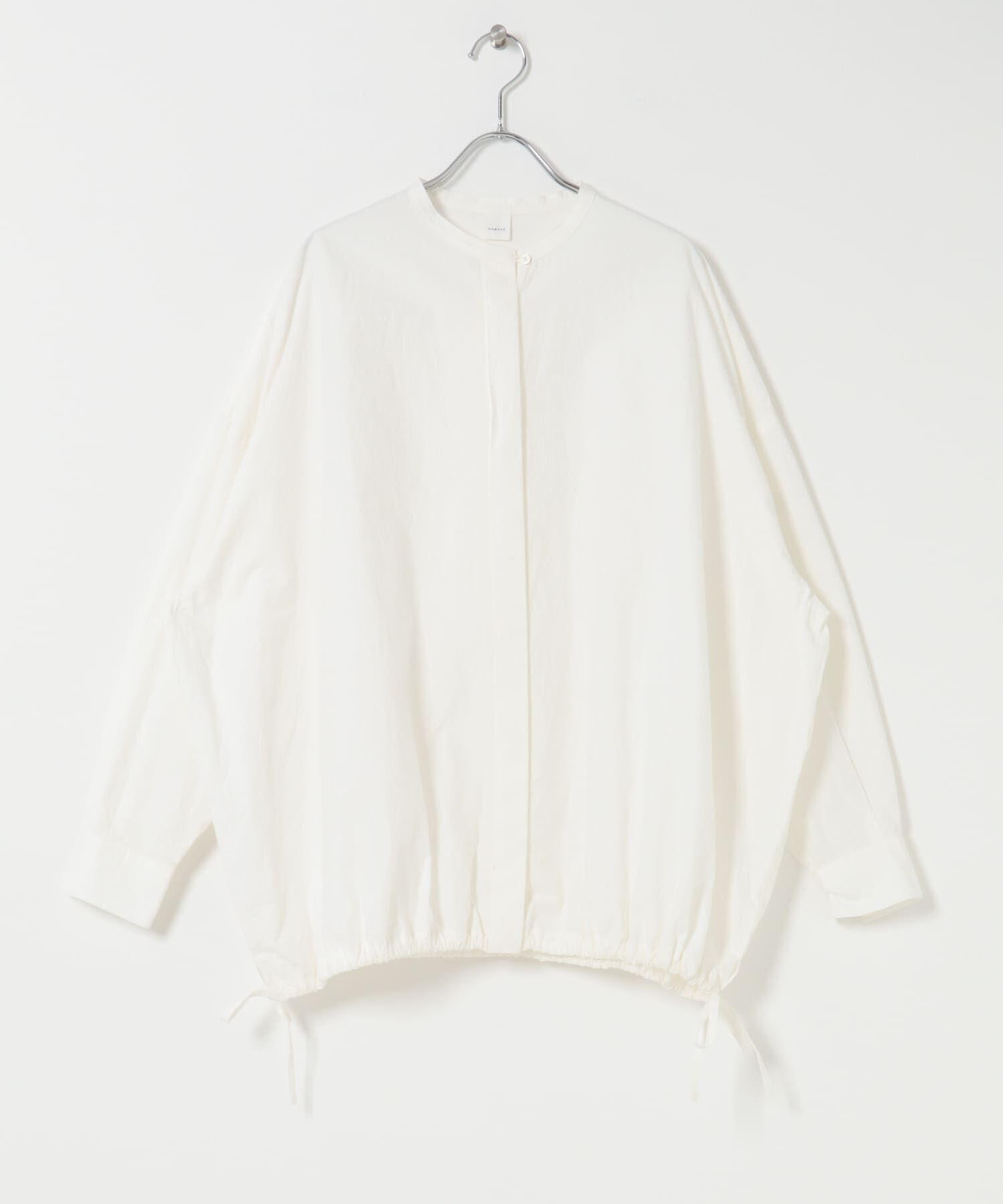 かぐれ「ノーカラークルーネックオーバーシャツ」|シャツ・ブラウス|