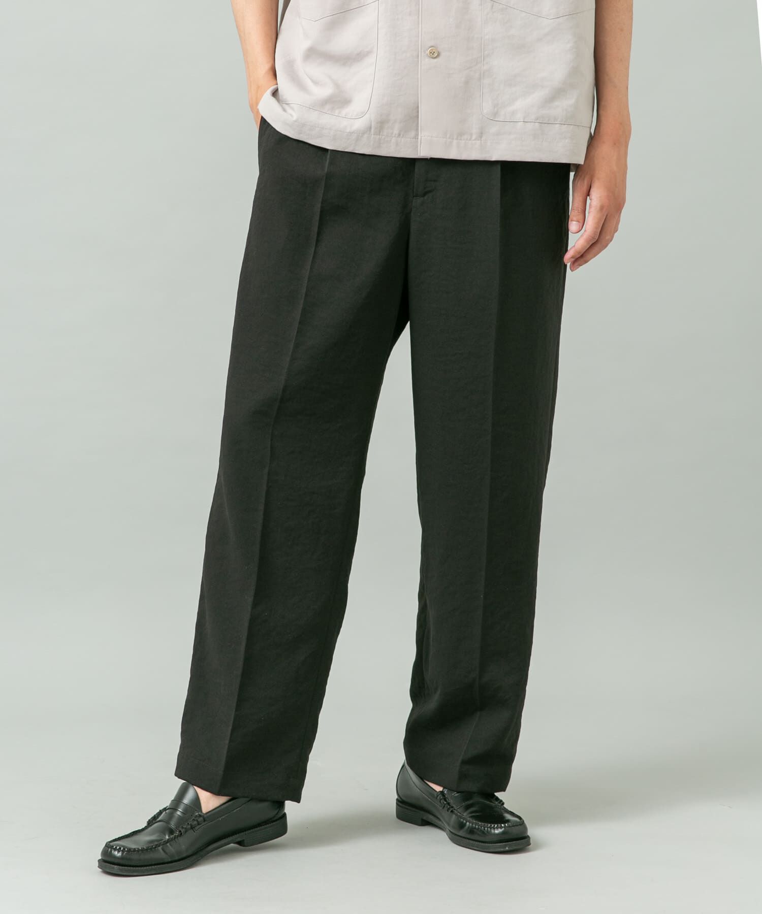 URBAN RESEARCH ROSSO「『セットアップ対応』ドライイージーワイドスラックス」|その他|ブラック