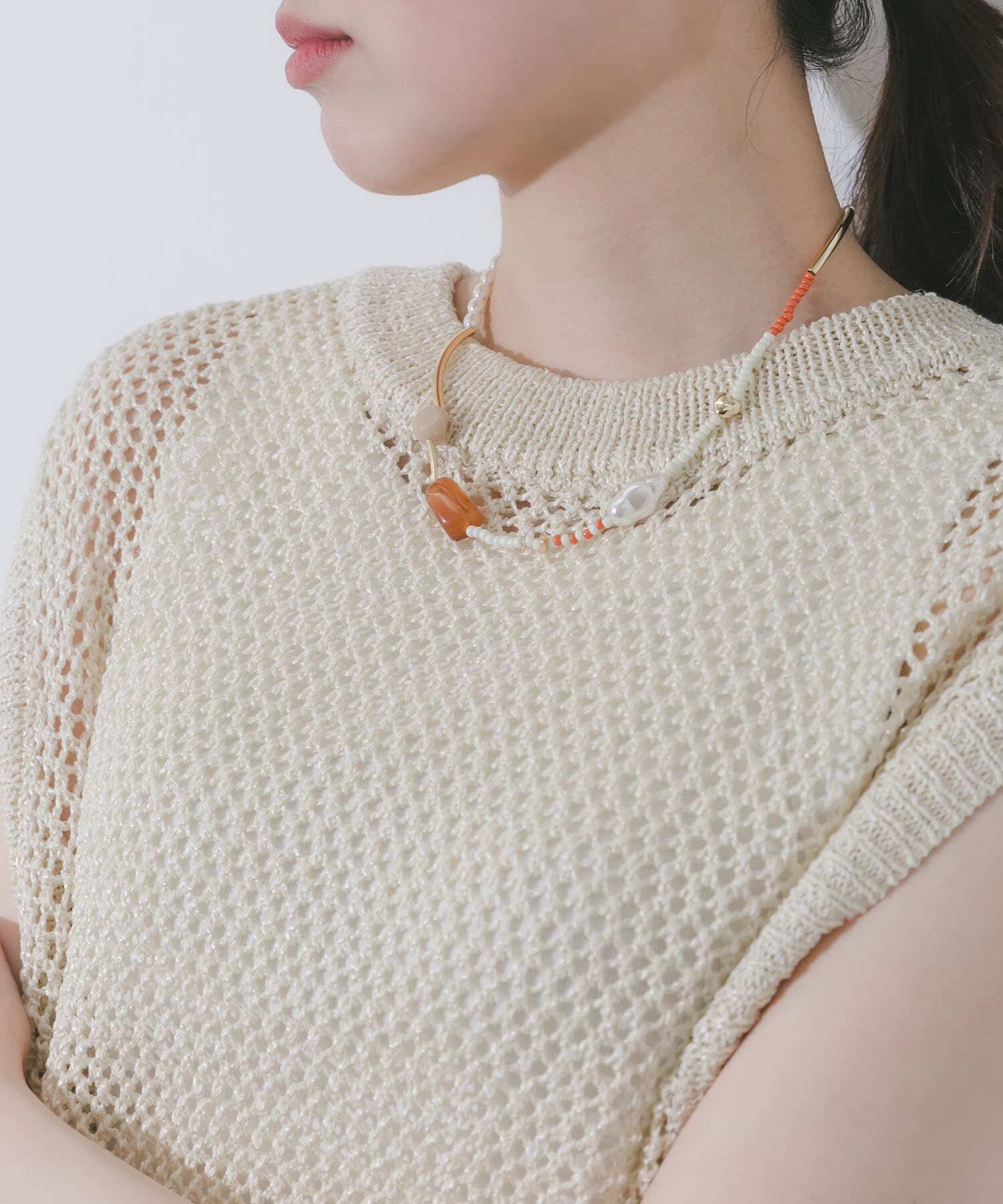 SMELLY「マルチモチーフビーズネックレス」|ネックレス|