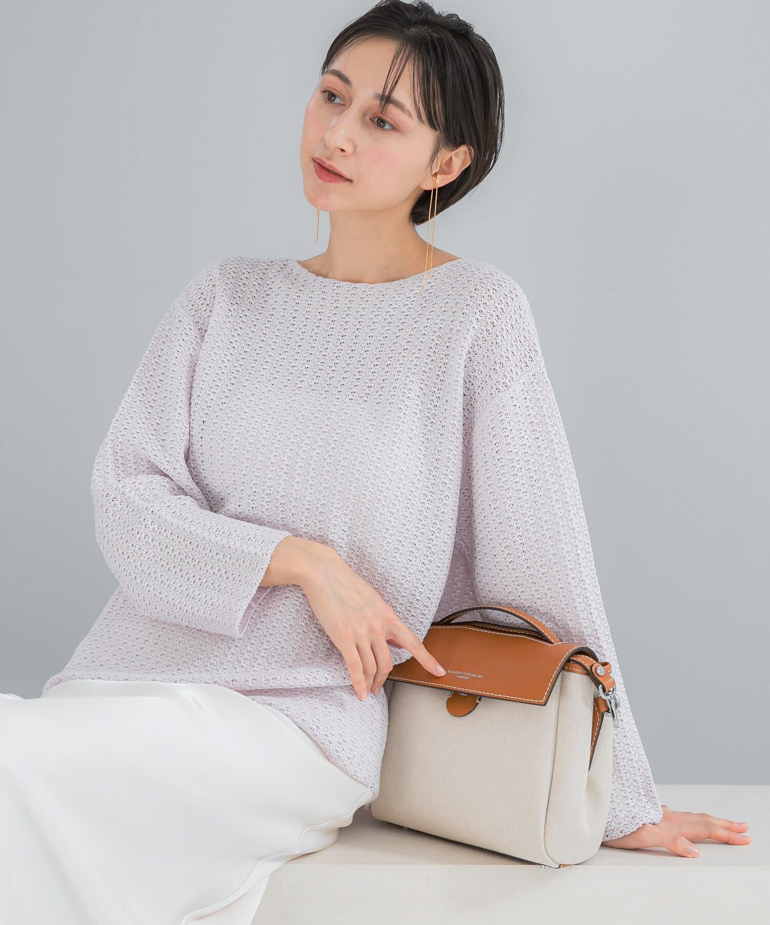 URBAN RESEARCH ROSSO「ペーパーヤーンニットプルオーバー」|ニット・セーター|