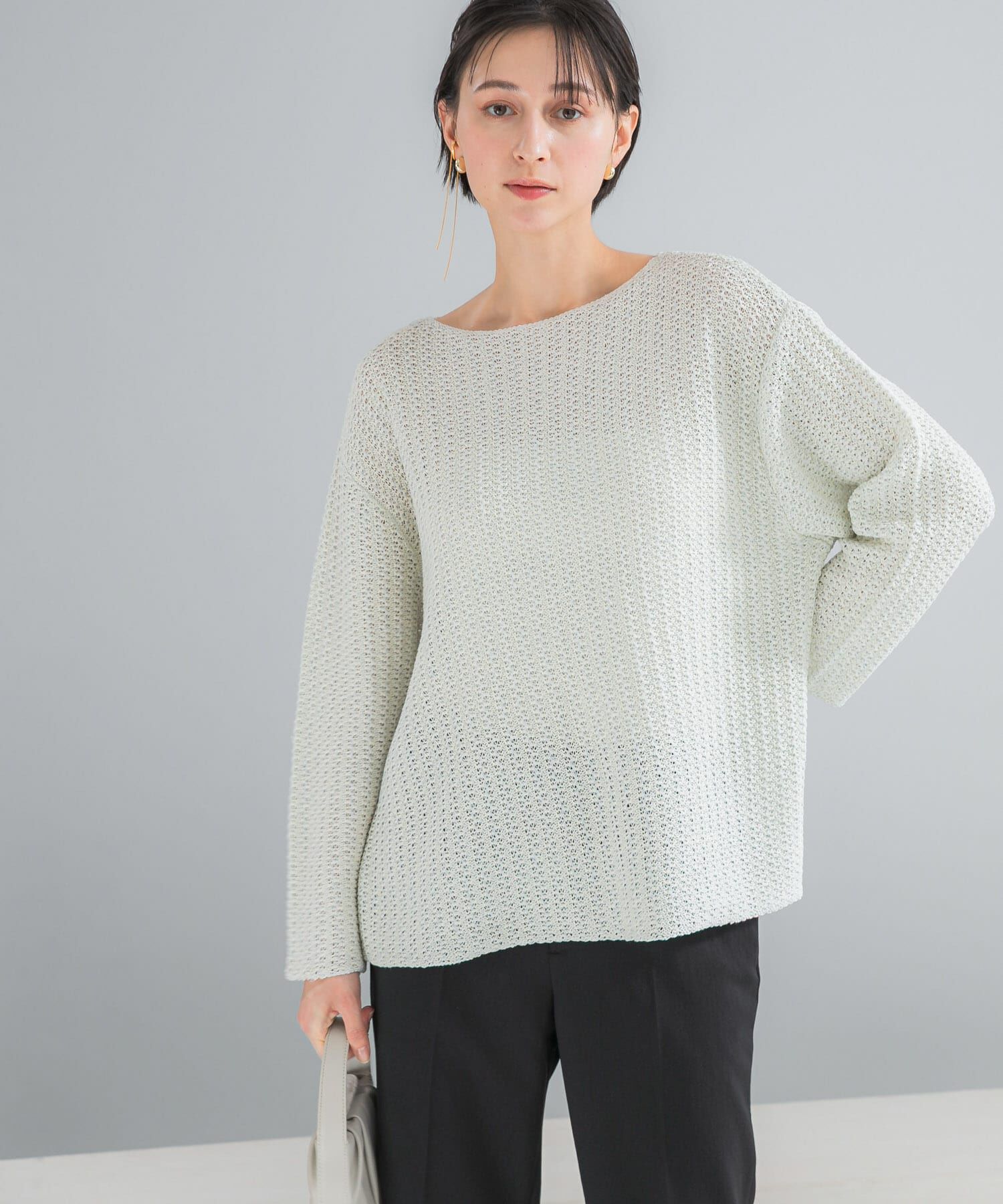 URBAN RESEARCH ROSSO「ペーパーヤーンニットプルオーバー」|ニット・セーター|