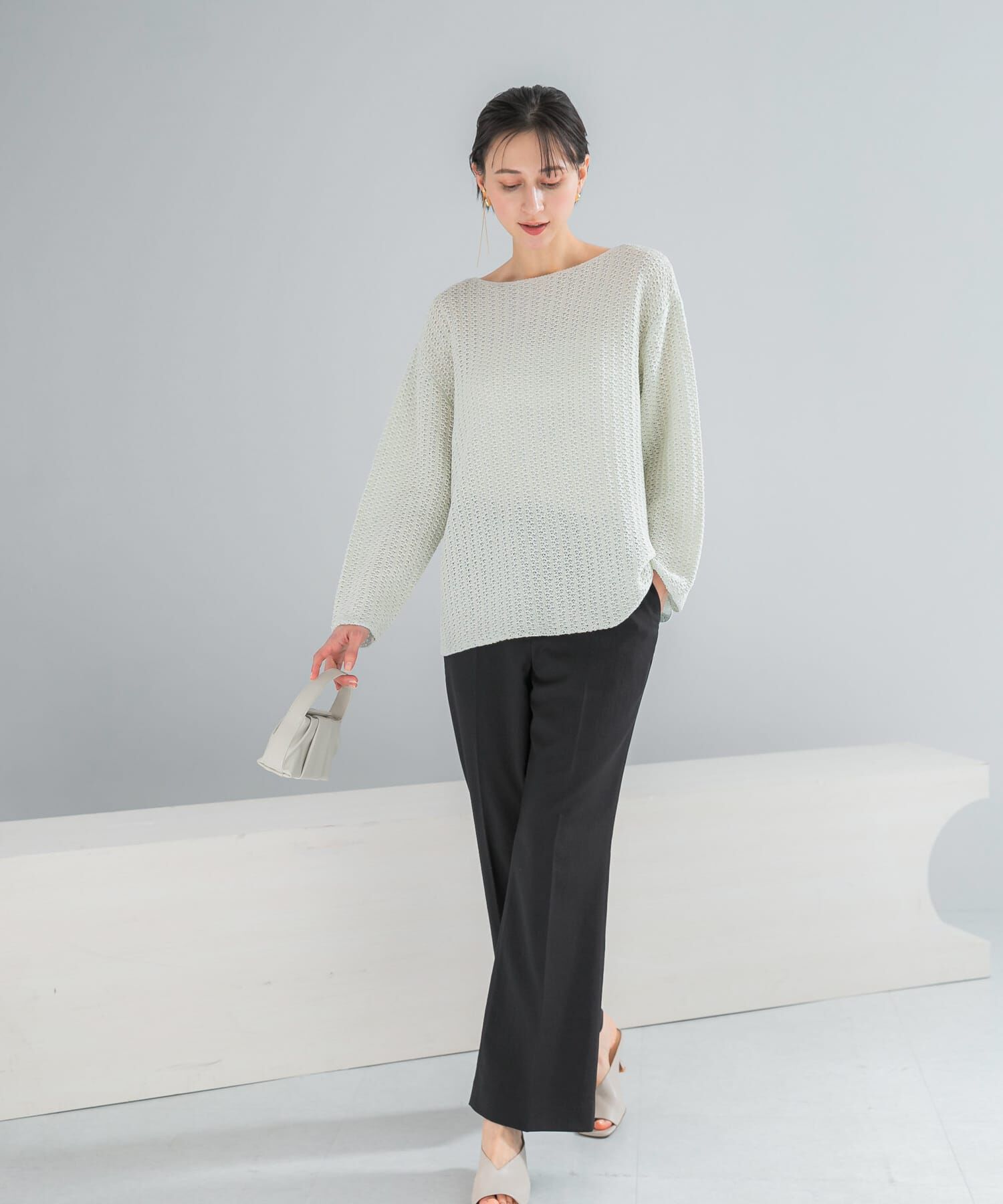 URBAN RESEARCH ROSSO「ペーパーヤーンニットプルオーバー」|ニット・セーター|