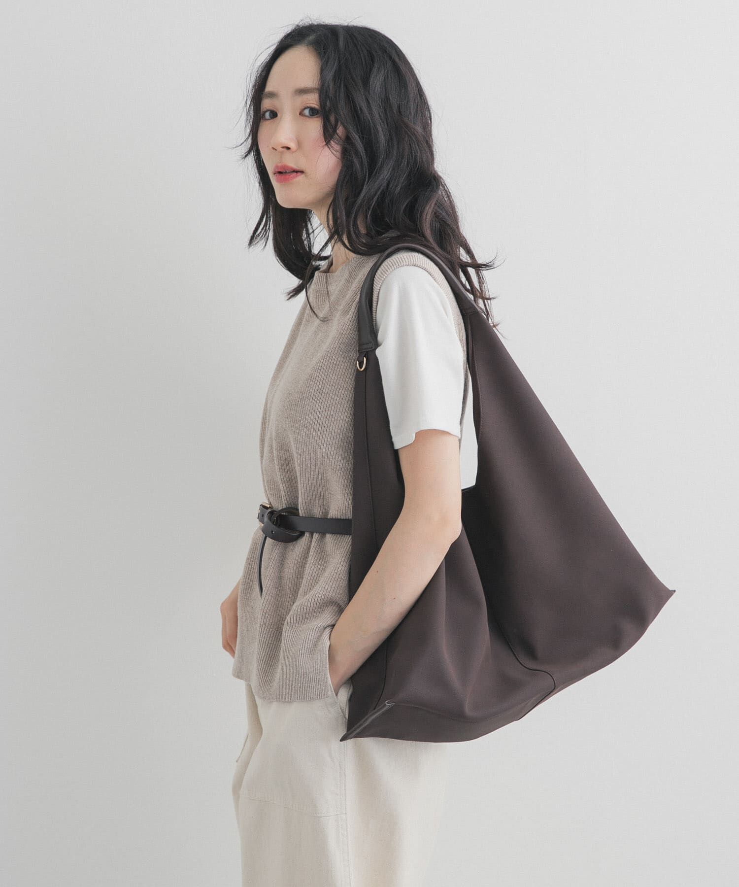 URBAN RESEARCH DOORS「リネンコットンKNITベスト」|ベスト・ジレ|