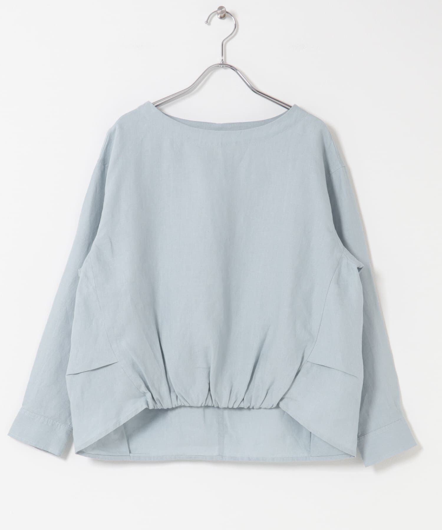 URBAN RESEARCH DOORS「リネンフロントギャザープルオーバー」|シャツ・ブラウス|