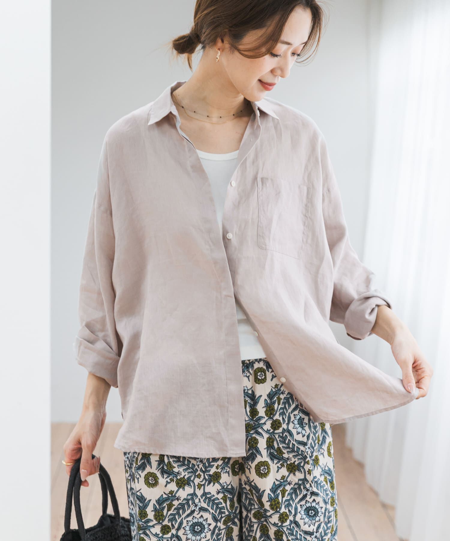 URBAN RESEARCH DOORS「リネンオーバーシャツ」|シャツ・ブラウス|