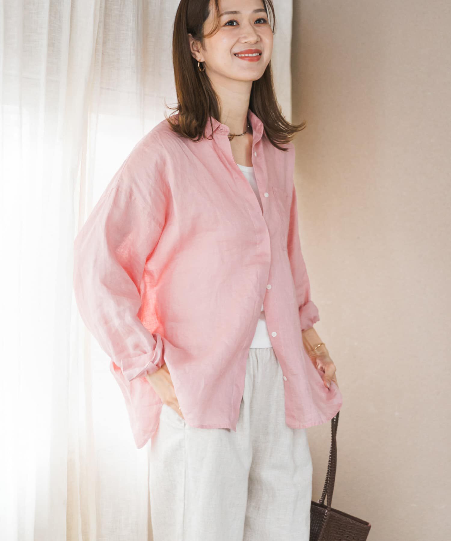 URBAN RESEARCH DOORS「リネンオーバーシャツ」|シャツ・ブラウス|