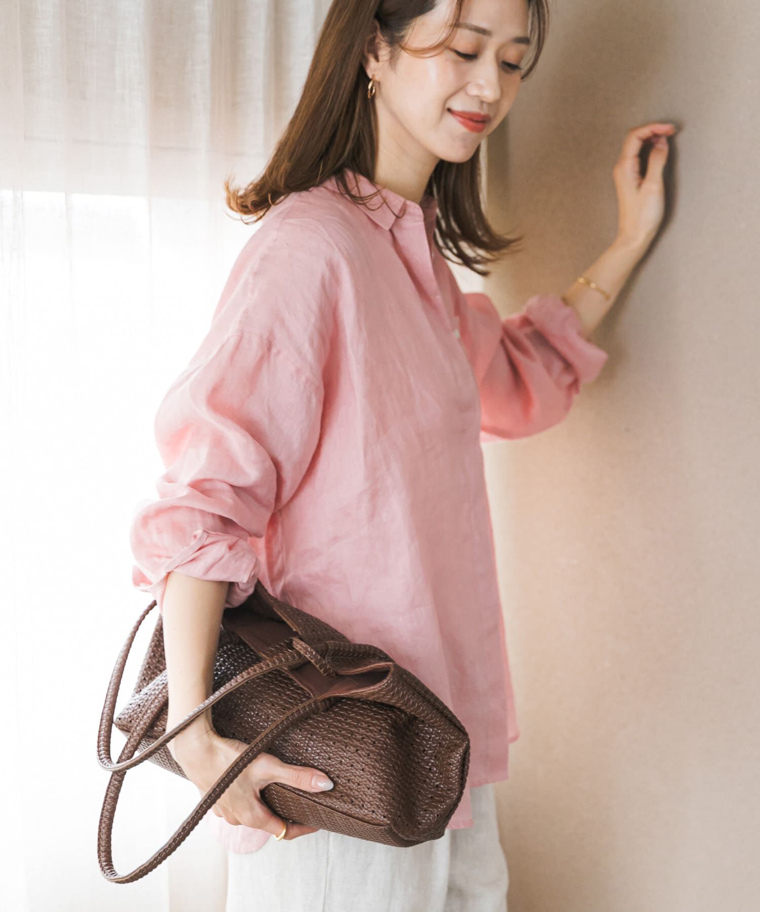 URBAN RESEARCH DOORS「リネンオーバーシャツ」|シャツ・ブラウス|