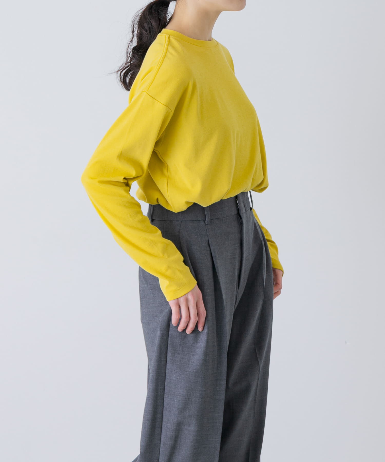 かぐれ「ドライコットンルーズカットソー」|Tシャツ・カットソー|イエロー