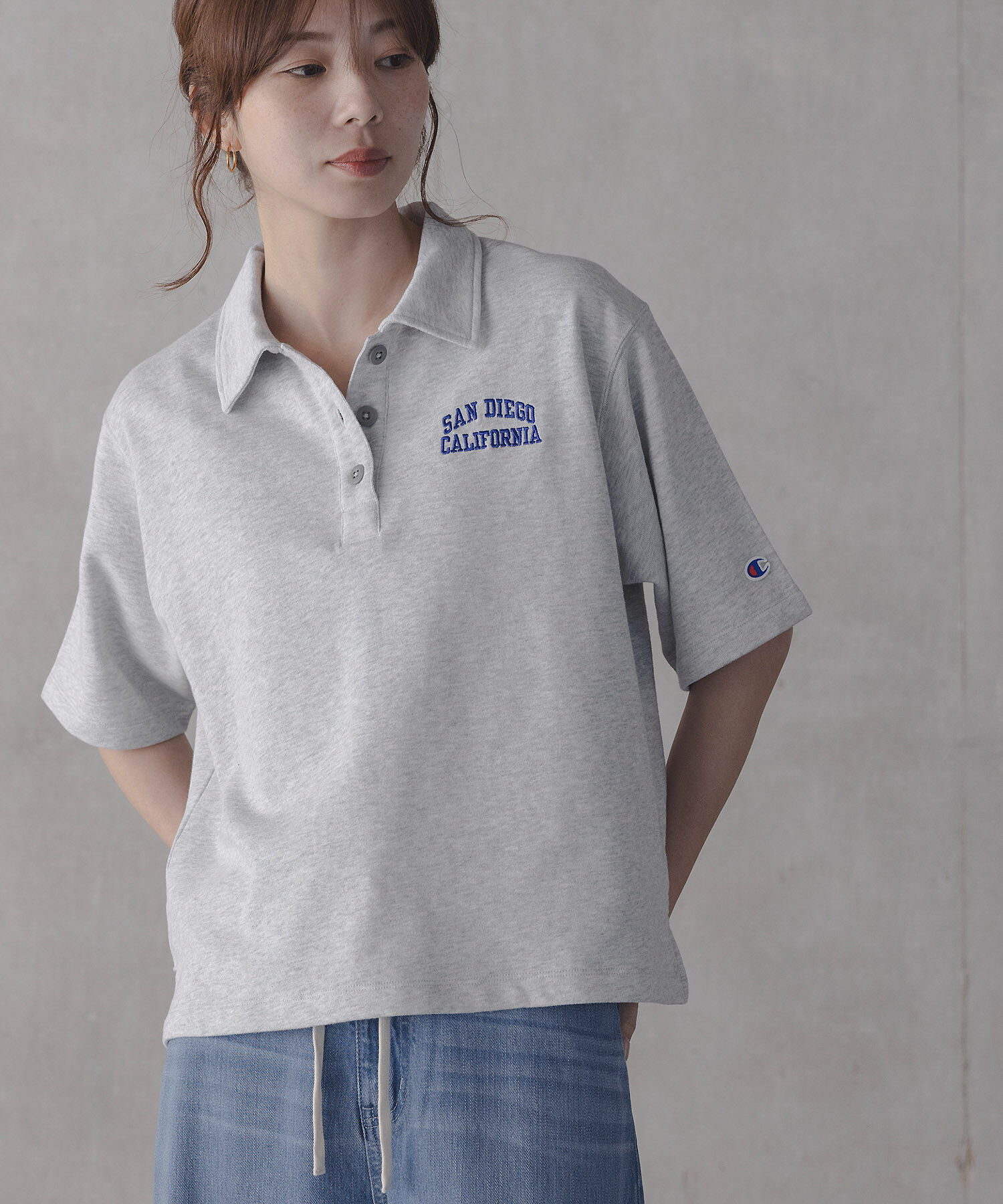 Sonny Label 「『別注』CHAMPION&times;Sonny Label　ポロシャツ」|スウェット・ジャージ|グレー