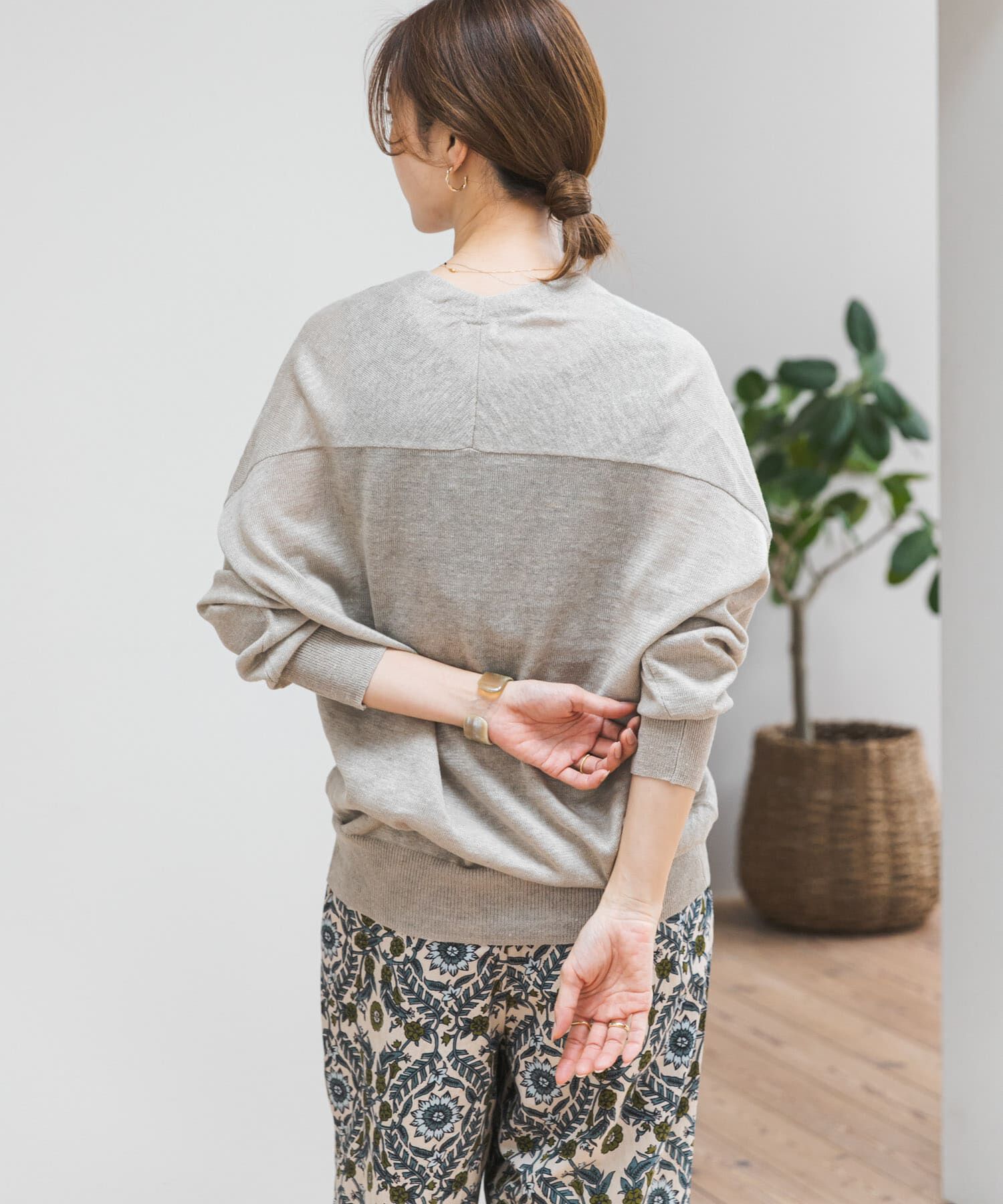 URBAN RESEARCH DOORS「リネンVネックカーディガン」|カーディガン|