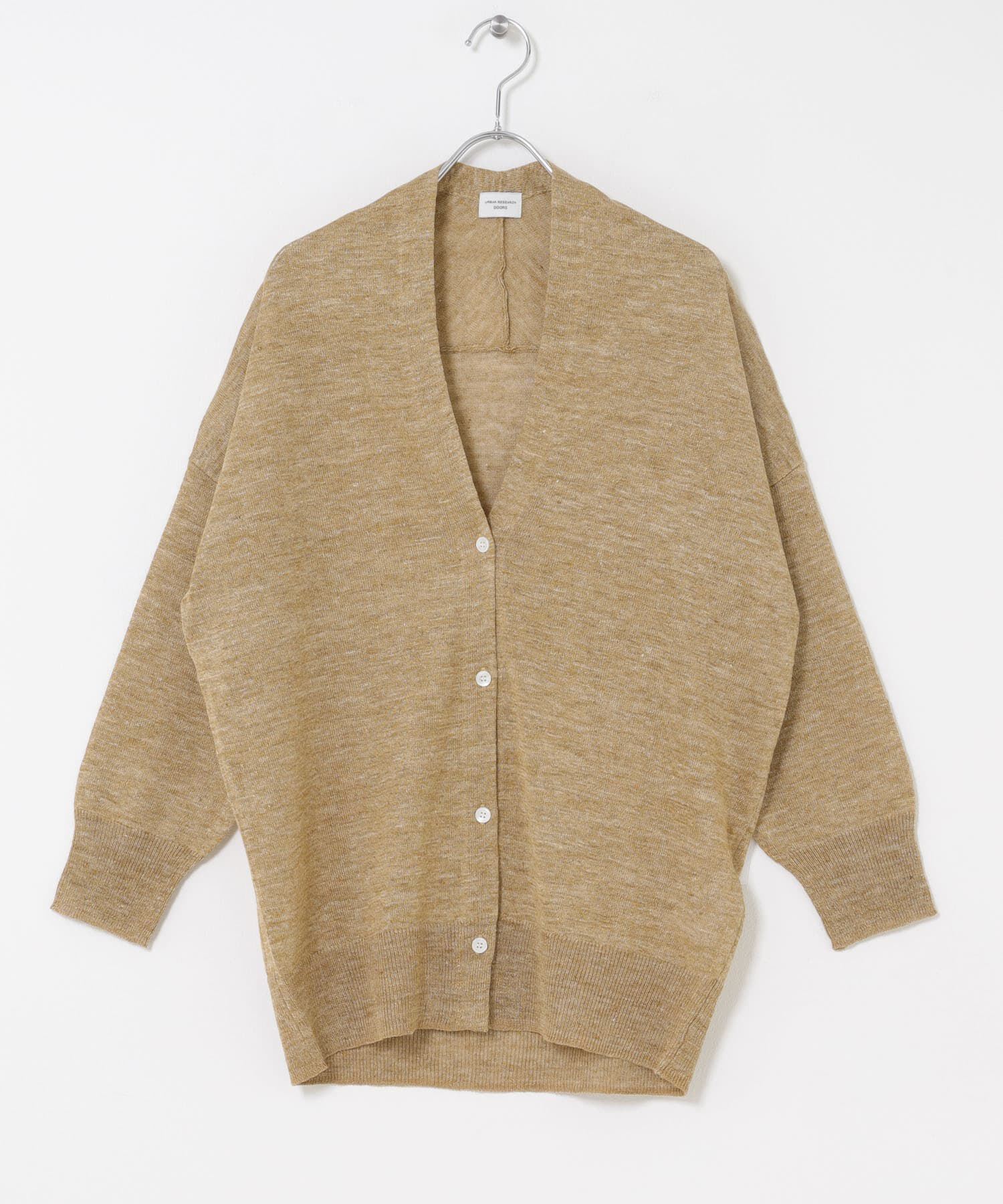 URBAN RESEARCH DOORS「リネンVネックカーディガン」|カーディガン|