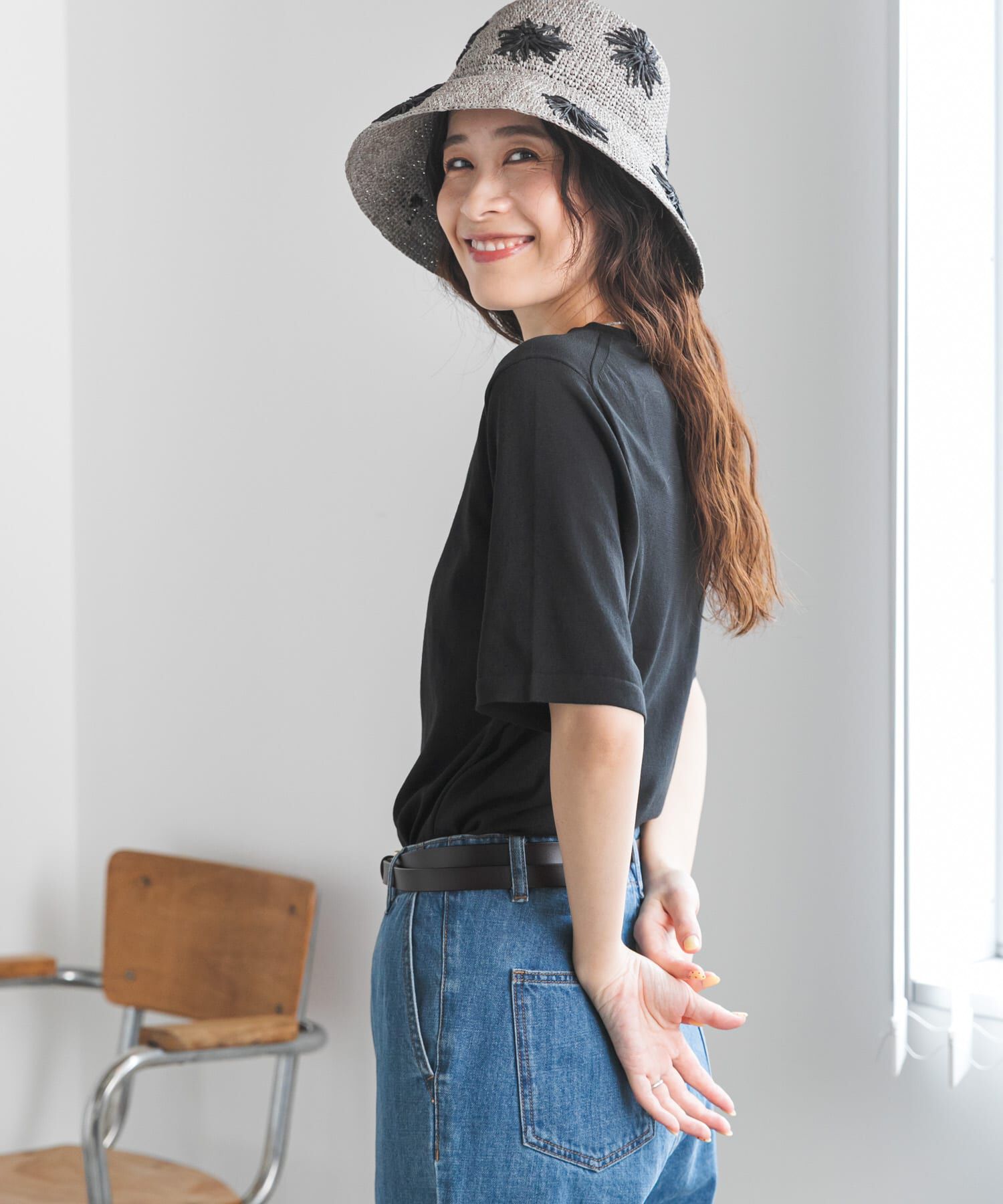 URBAN RESEARCH DOORS「『UR TECH』サマシェアニットハーフスリーブプルオーバー」|Tシャツ・カットソー|