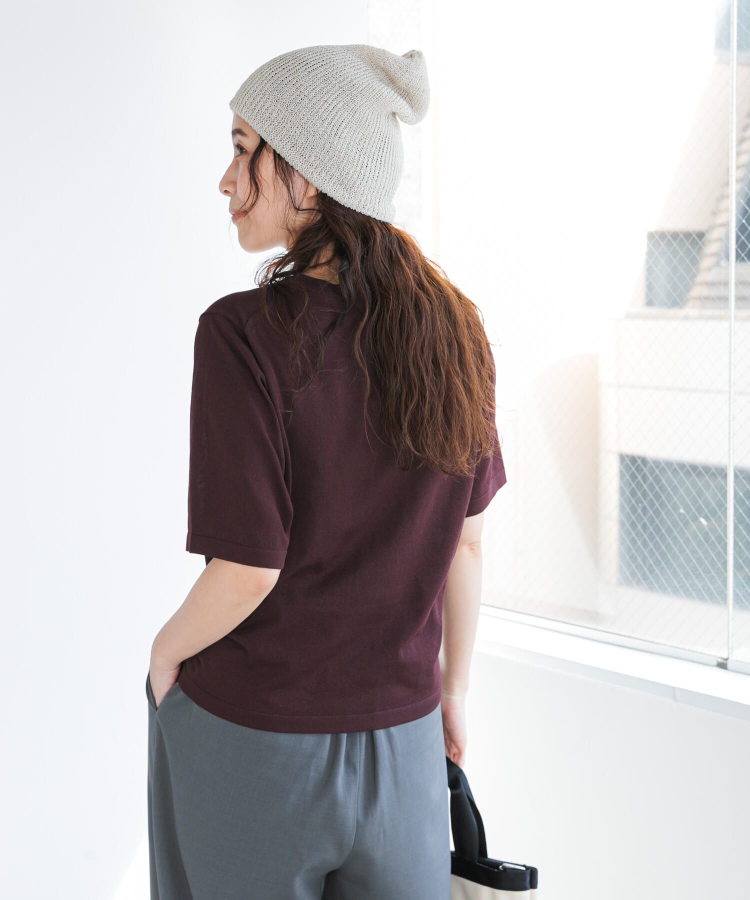 URBAN RESEARCH DOORS「『UR TECH』サマシェアニットハーフスリーブプルオーバー」|Tシャツ・カットソー|