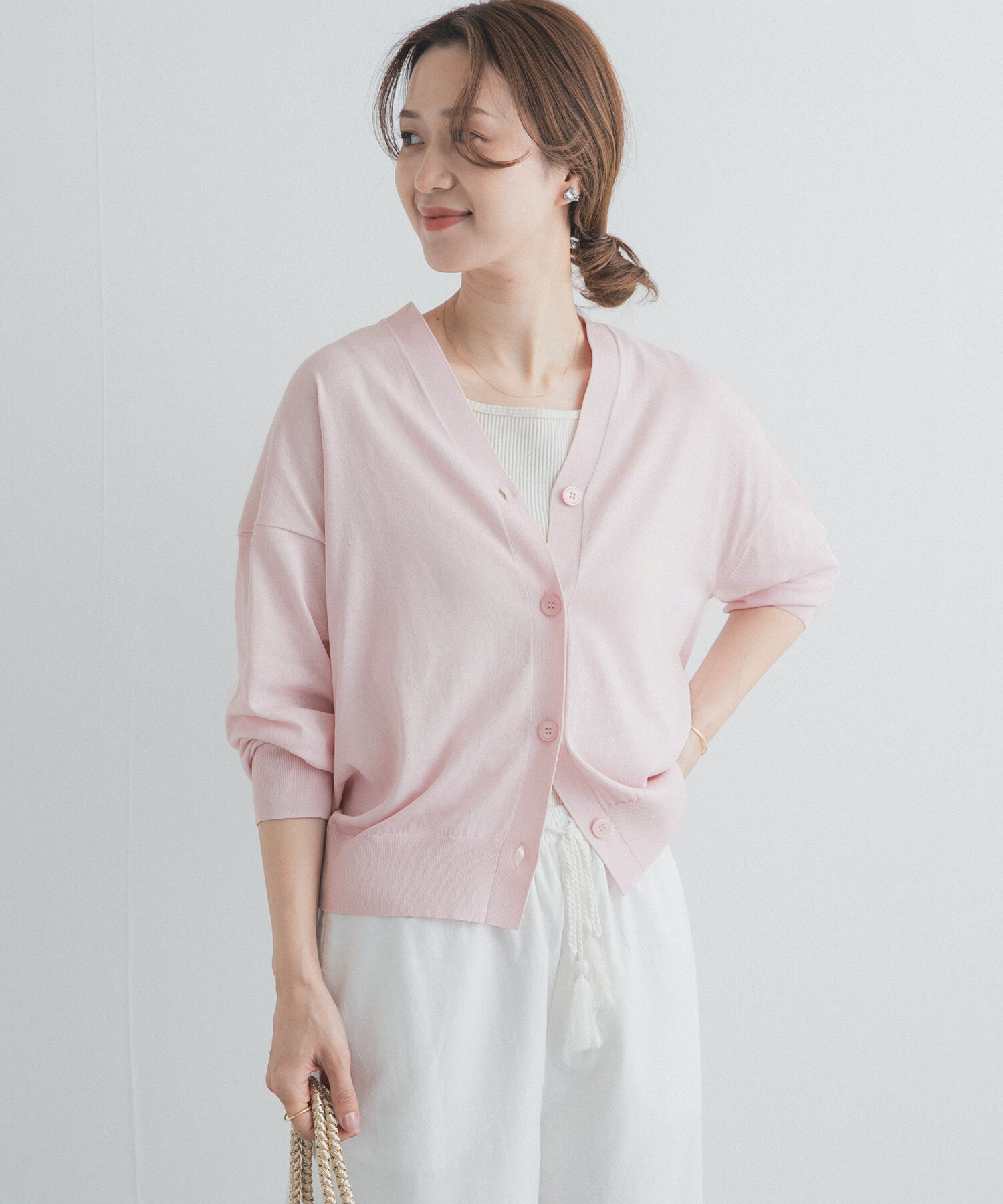 URBAN RESEARCH DOORS「『UR TECH』サマシェアニットカーディガン」|カーディガン|